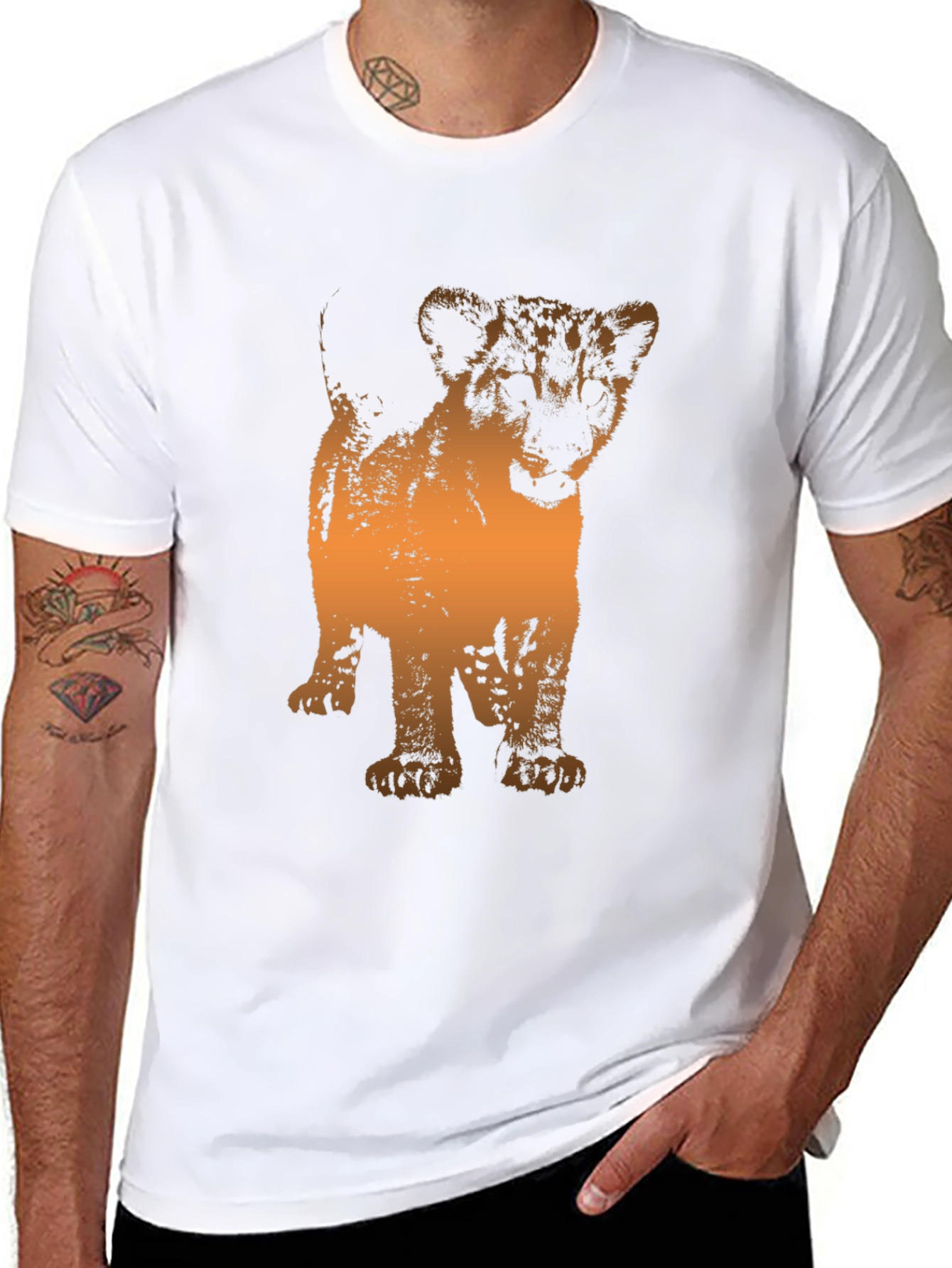 Lion Cub Graphic Tee - Black T-Shirt