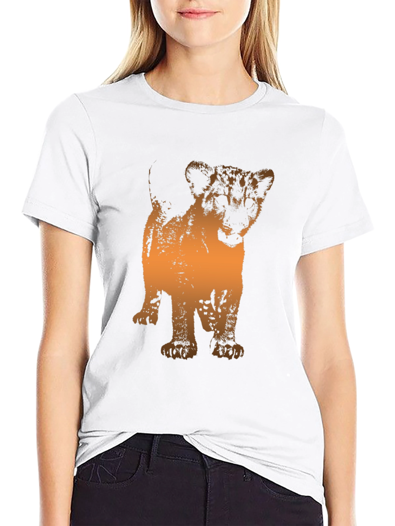 Lion Cub Graphic Tee - Black T-Shirt