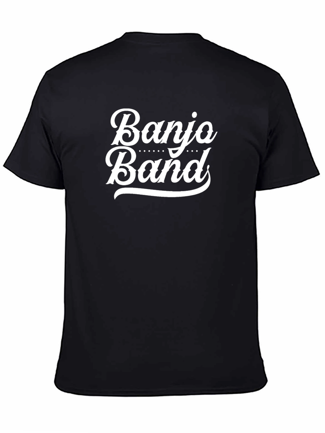 Banjo Band Graphic Tee - Black Cotton T-Shirt