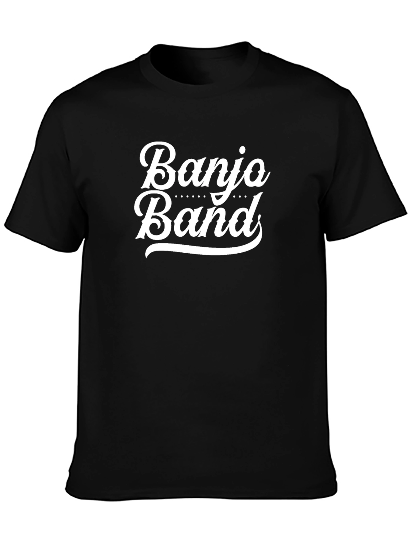 Banjo Band Graphic Tee - Black Cotton T-Shirt