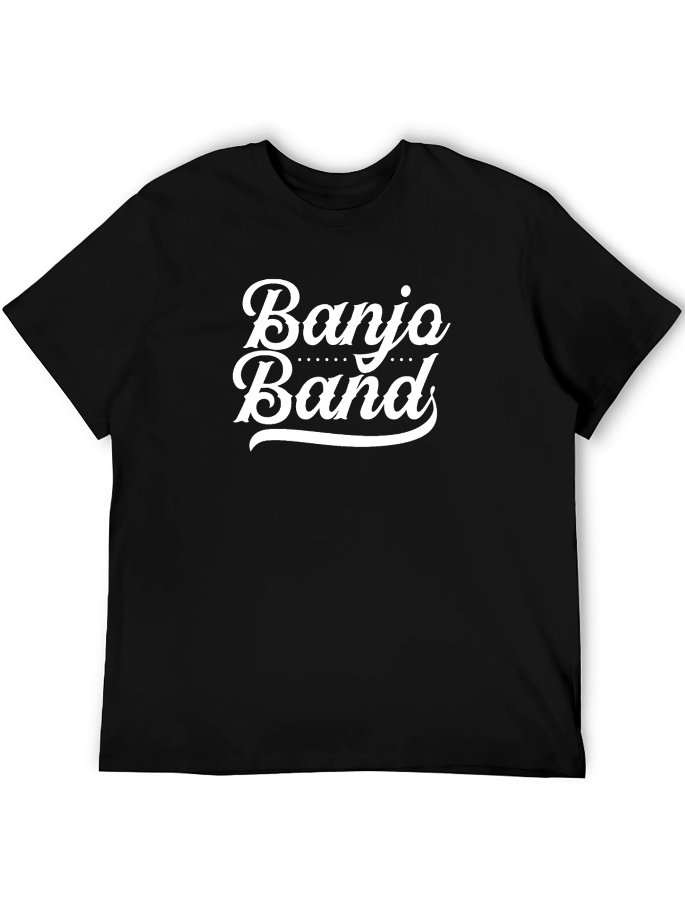 Banjo Band Graphic Tee - Black Cotton T-Shirt