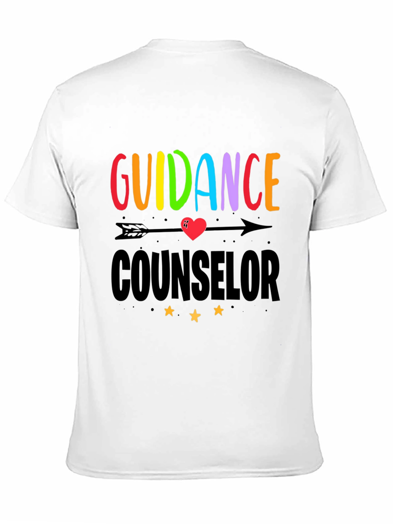 Guidance Counselor Graphic T-Shirt - Arrow Heart Design