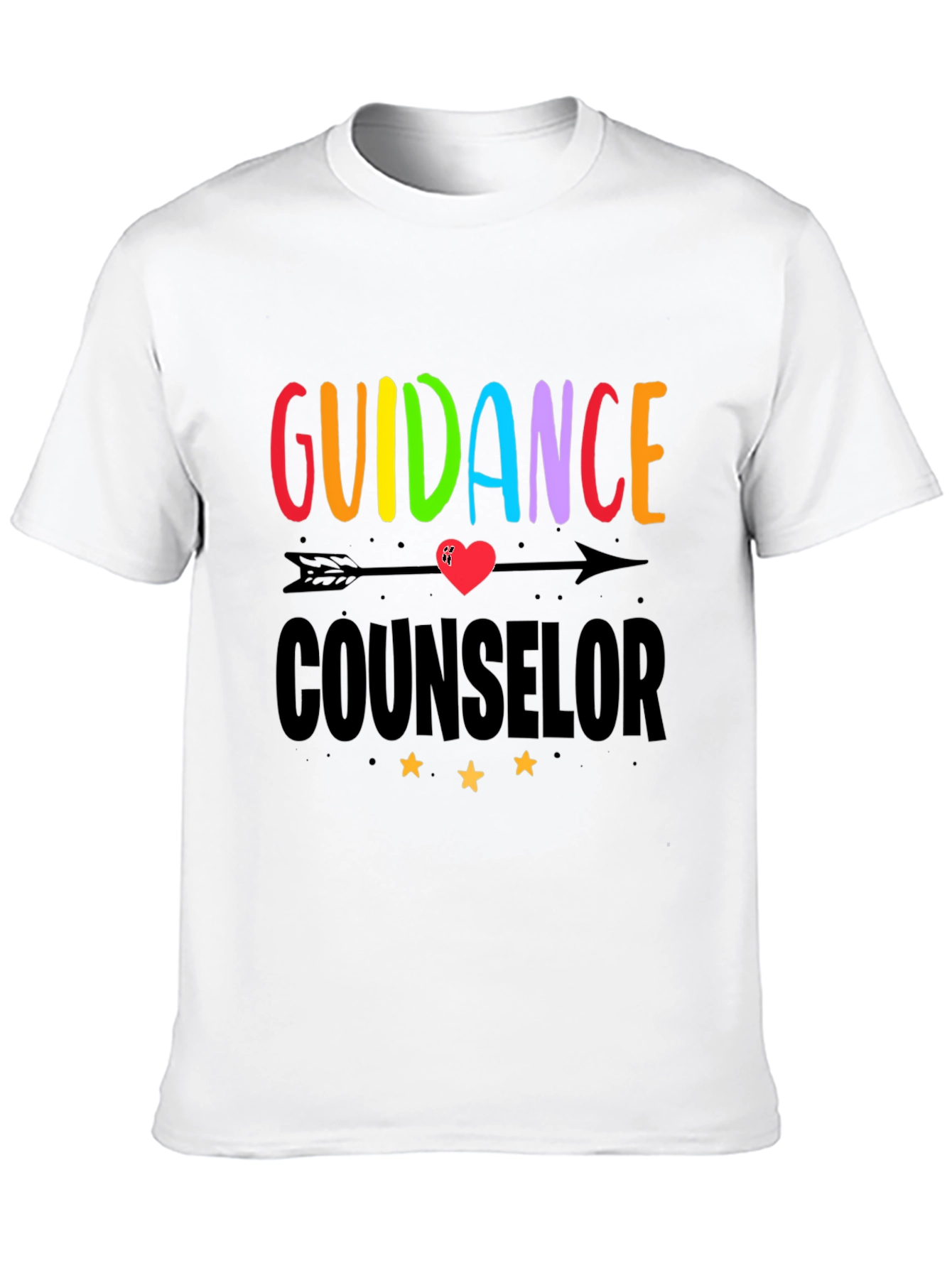Guidance Counselor Graphic T-Shirt - Arrow Heart Design