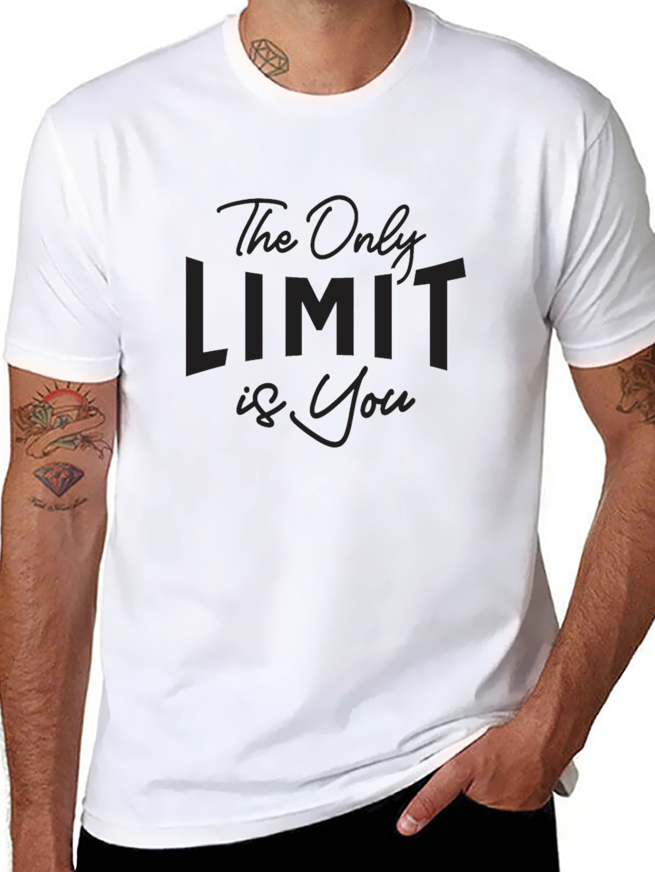 Motivational The Only Limit is You Black T-Shirt