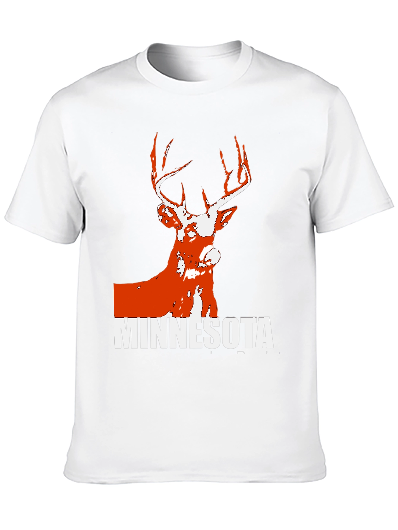 Minnesota Deer Graphic Tee - Black Cotton Blend