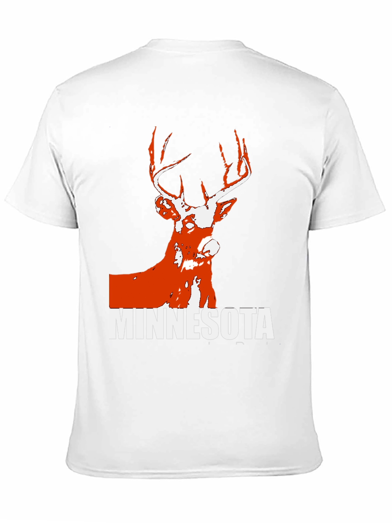 Minnesota Deer Graphic Tee - Black Cotton Blend