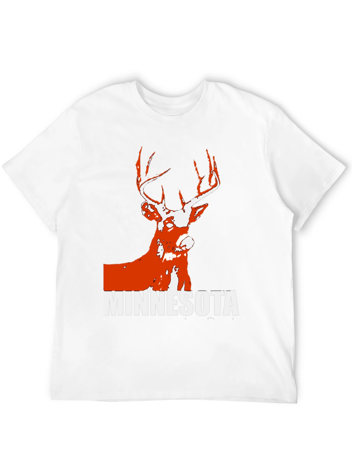 Minnesota Deer Graphic Tee - Black Cotton Blend