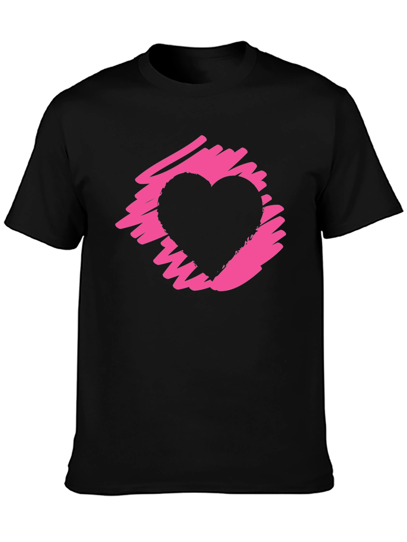 Heart Graphic Black T-Shirt