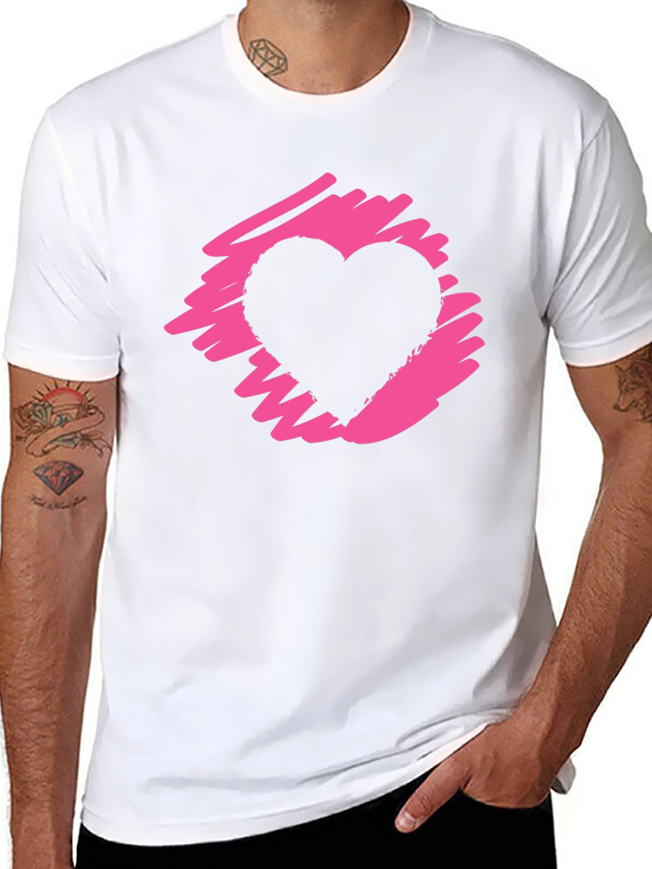 Heart Graphic Black T-Shirt