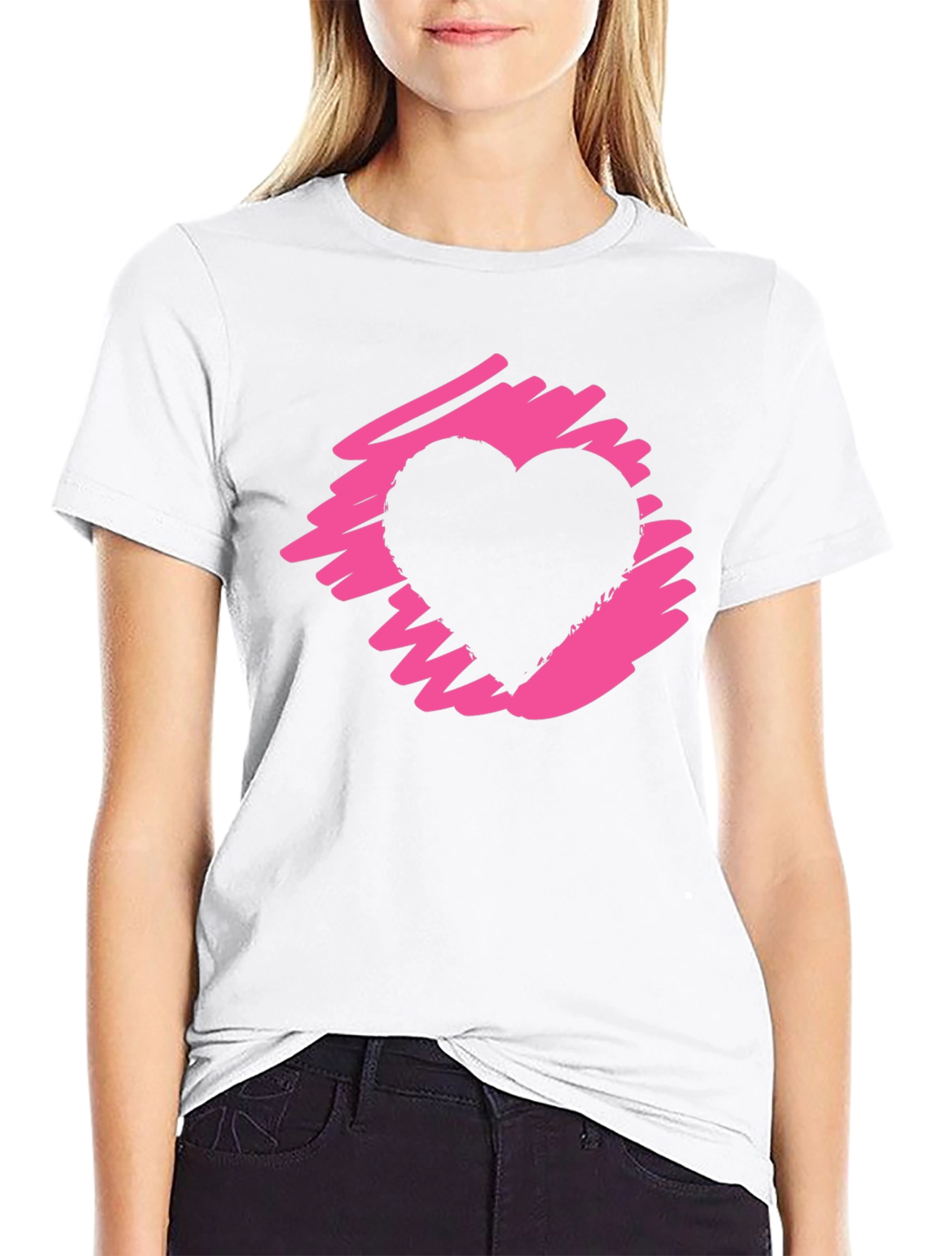 Heart Graphic Black T-Shirt
