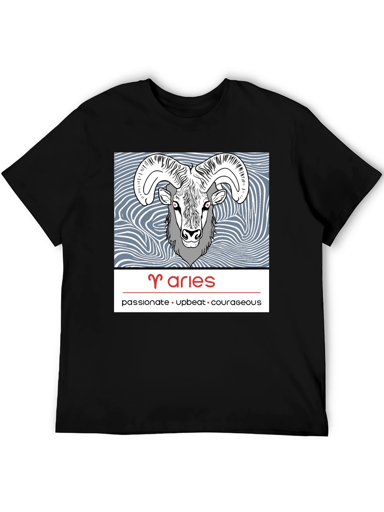 Aries Zodiac T-Shirt - Passionate Upbeat Courageous