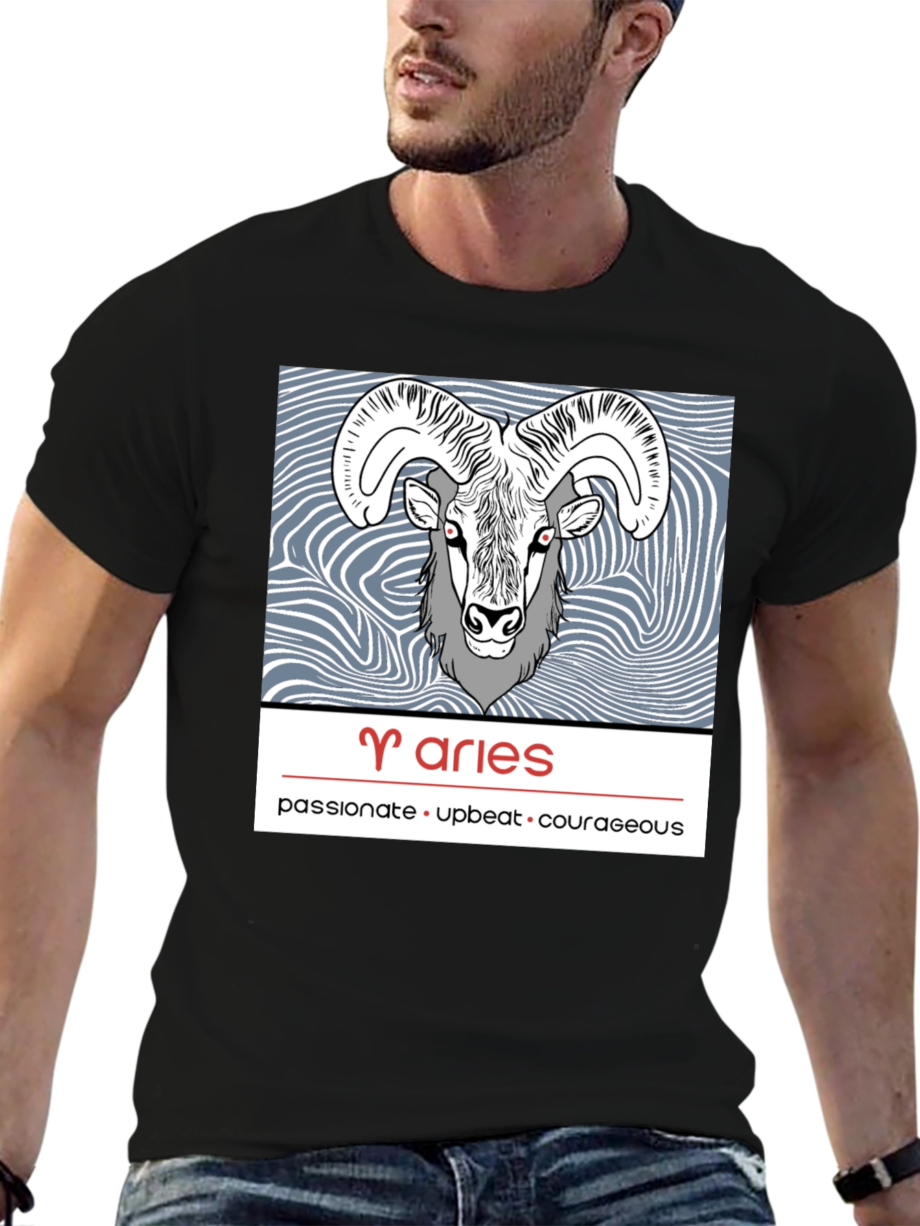 Aries Zodiac T-Shirt - Passionate Upbeat Courageous