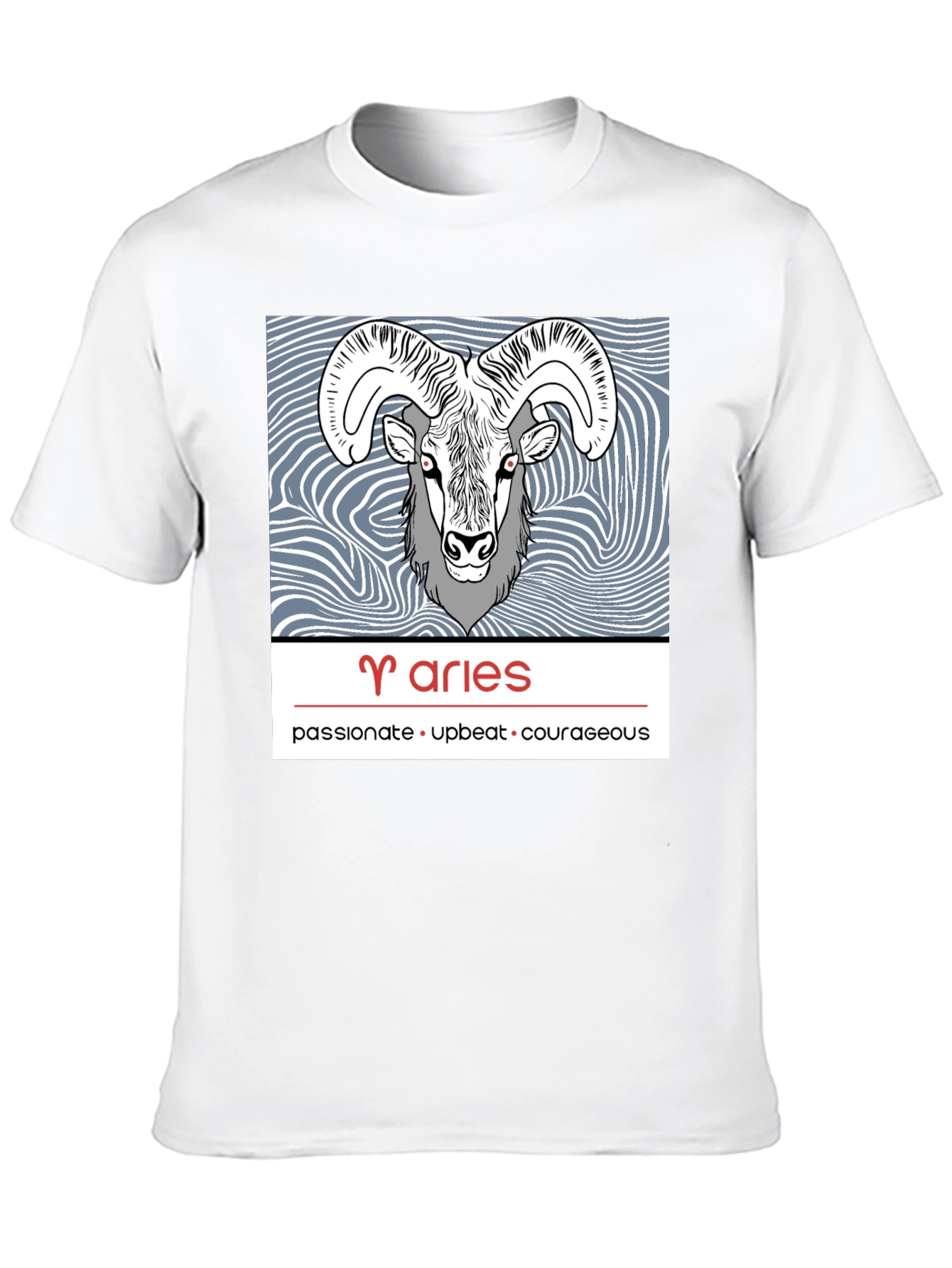 Aries Zodiac T-Shirt - Passionate Upbeat Courageous