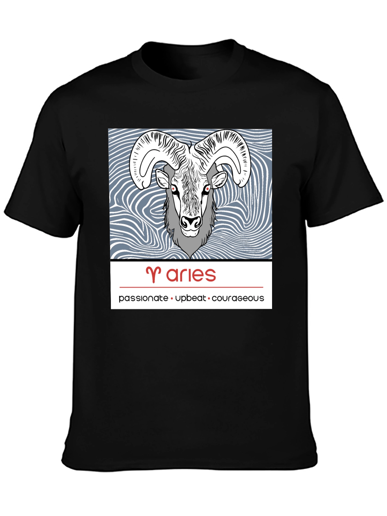Aries Zodiac T-Shirt - Passionate Upbeat Courageous
