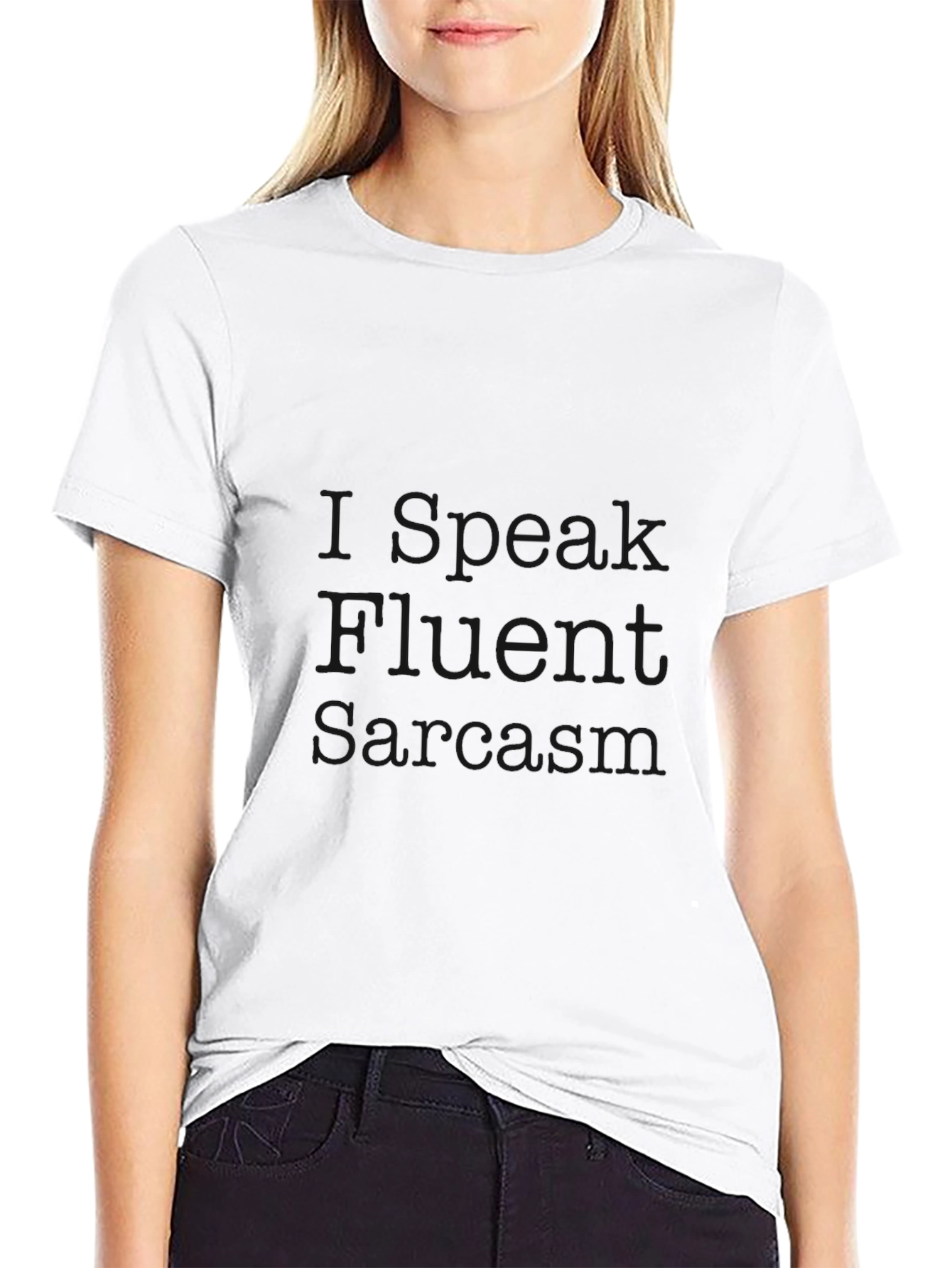 Speak Fluent Sarcasm Black T-Shirt