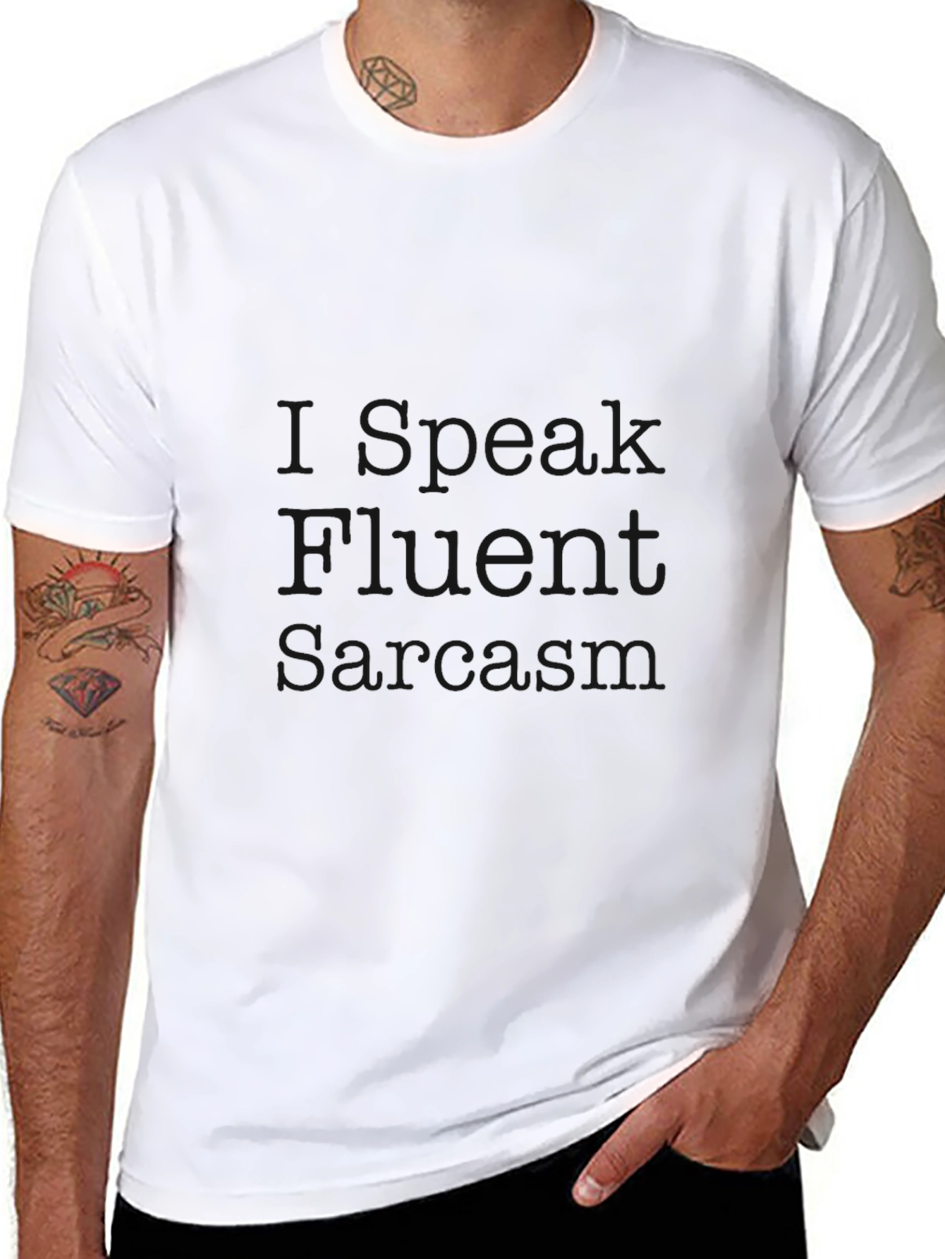 Speak Fluent Sarcasm Black T-Shirt