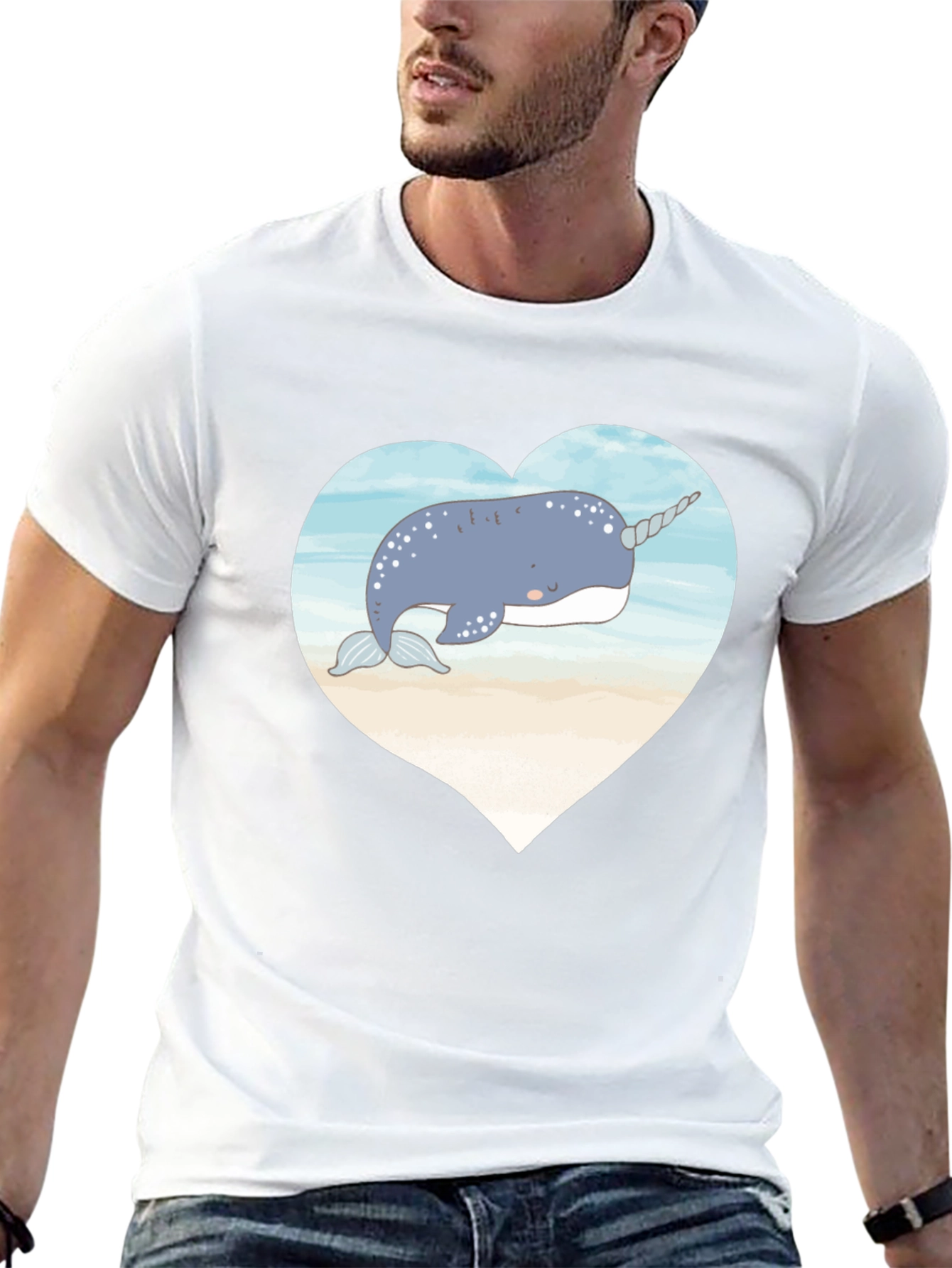 Narwhal Heart Graphic Tee