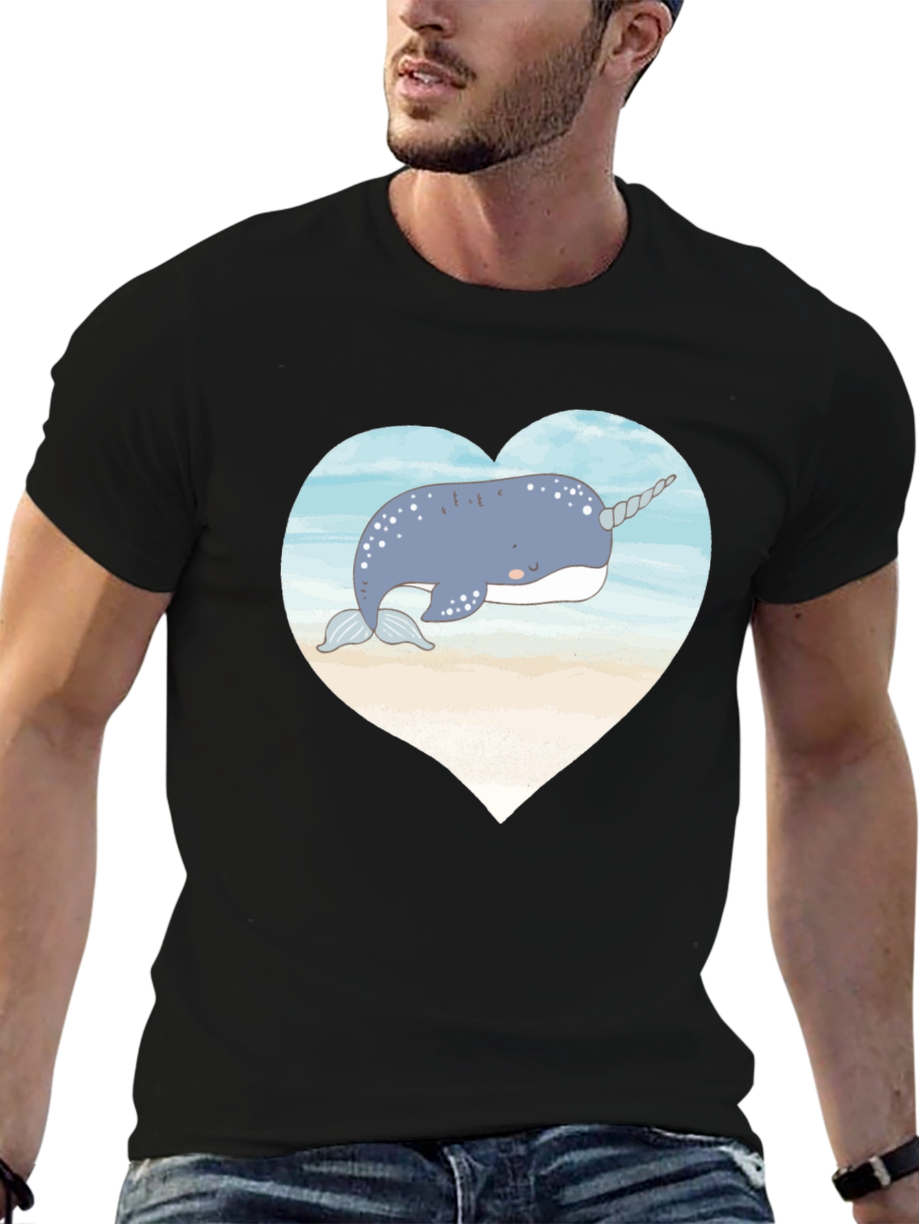 Narwhal Heart Graphic Tee