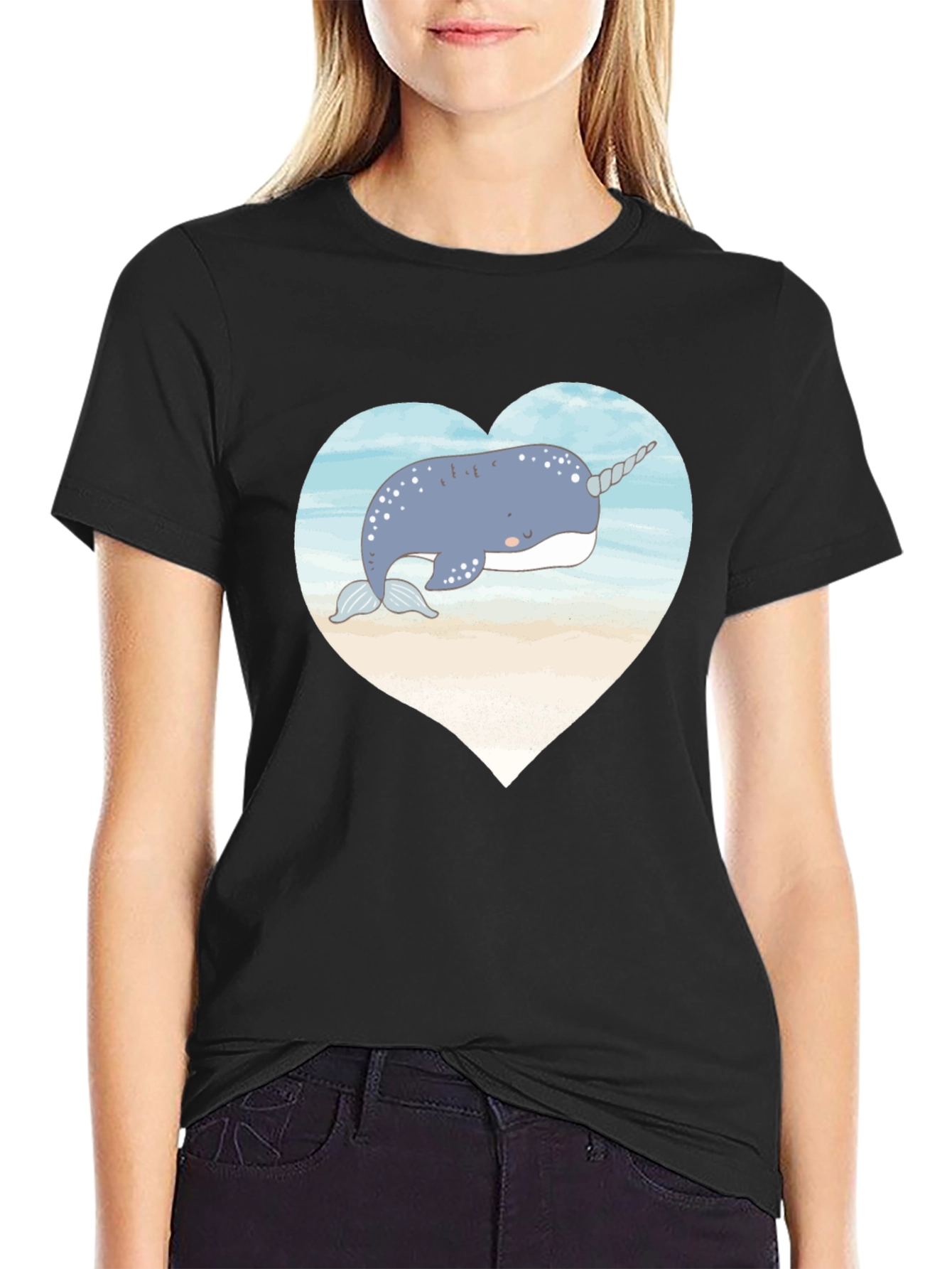 Narwhal Heart Graphic Tee