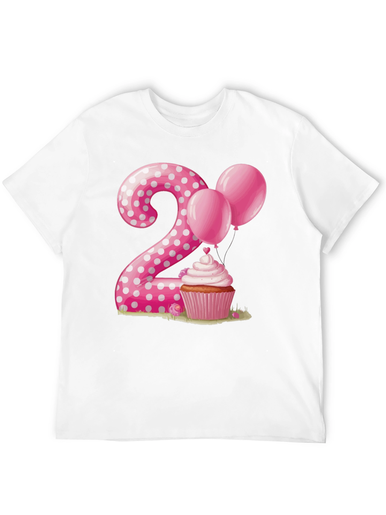 Birthday Number 2 Cupcake T-Shirt