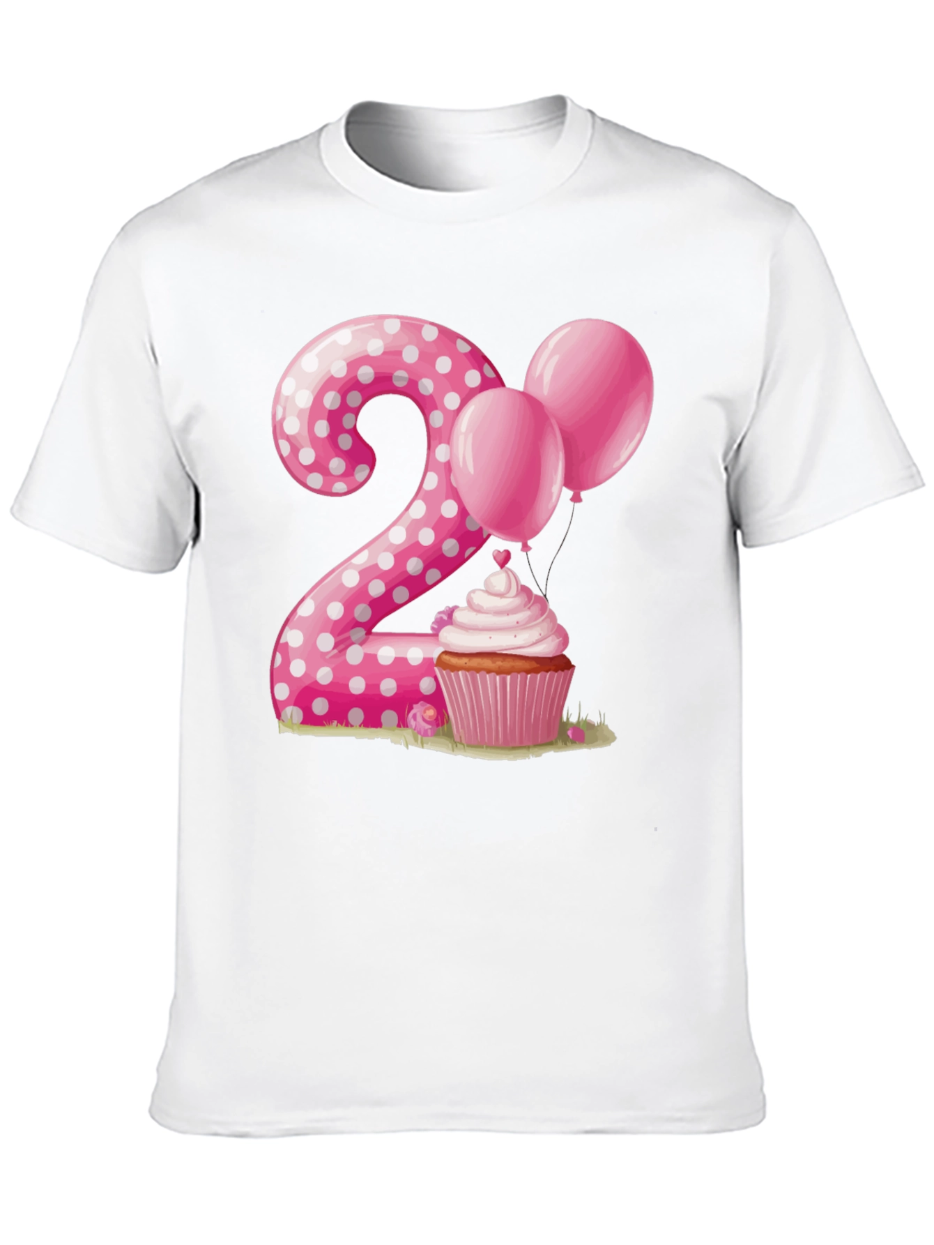 Birthday Number 2 Cupcake T-Shirt