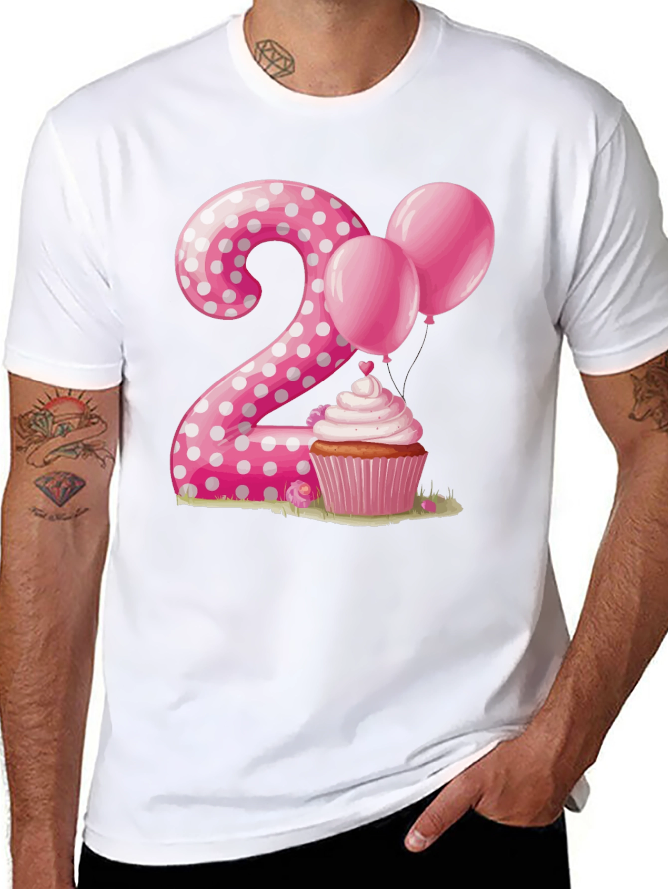 Birthday Number 2 Cupcake T-Shirt