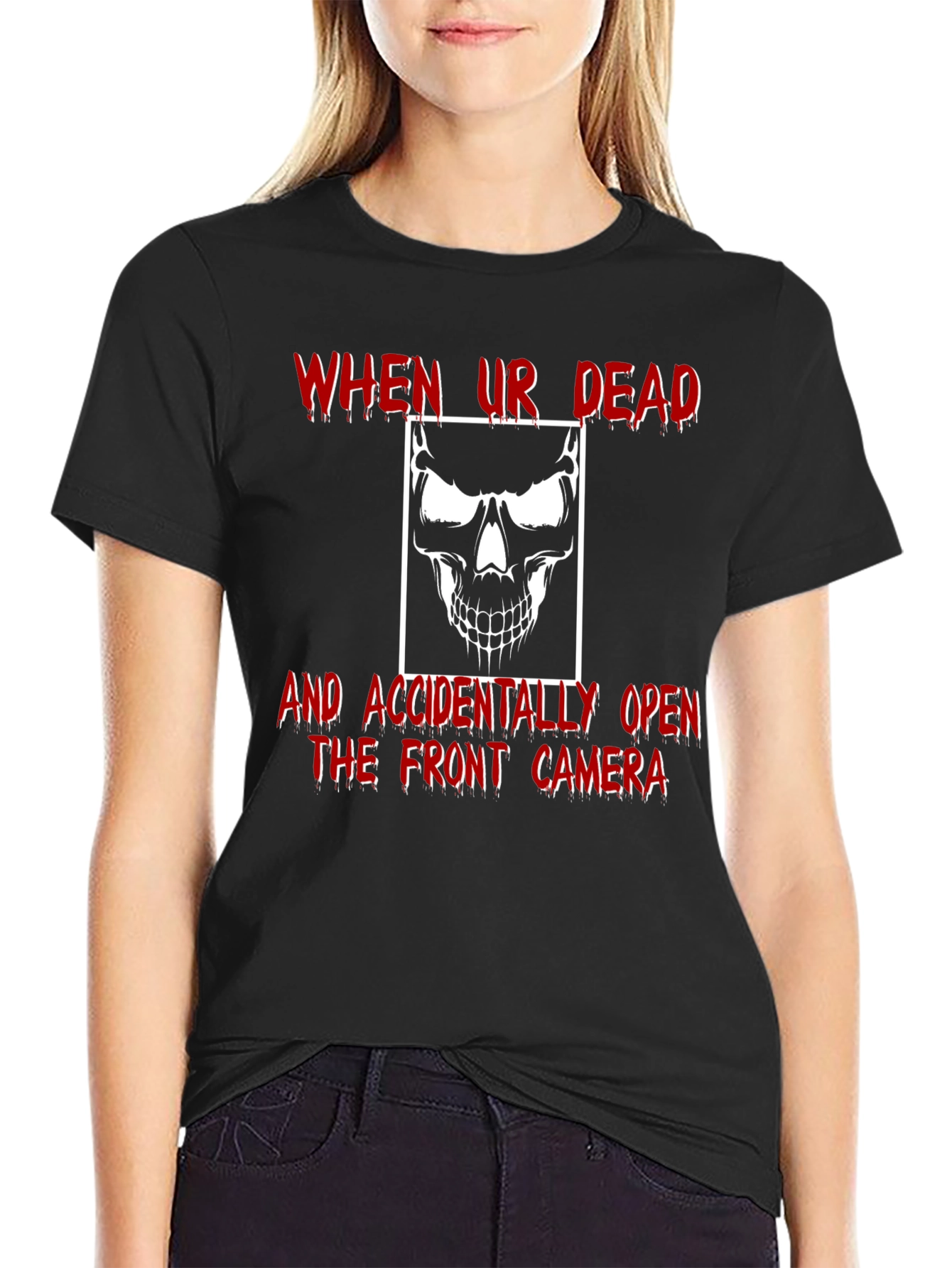 Funny Skull Graphic Tee - When Ur Dead T-Shirt