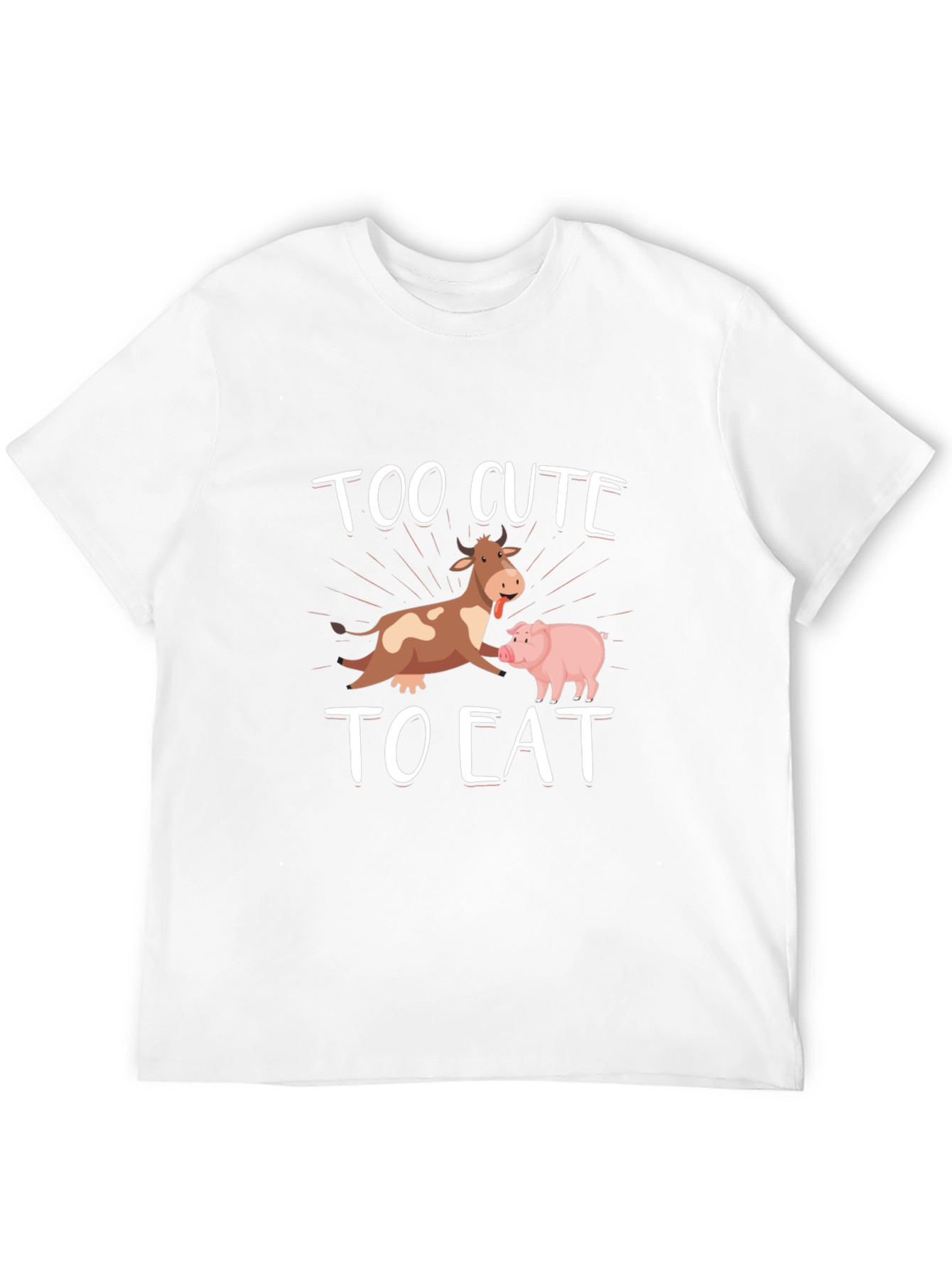 Too Cute To Eat T-Shirt - Farm Animal Tee