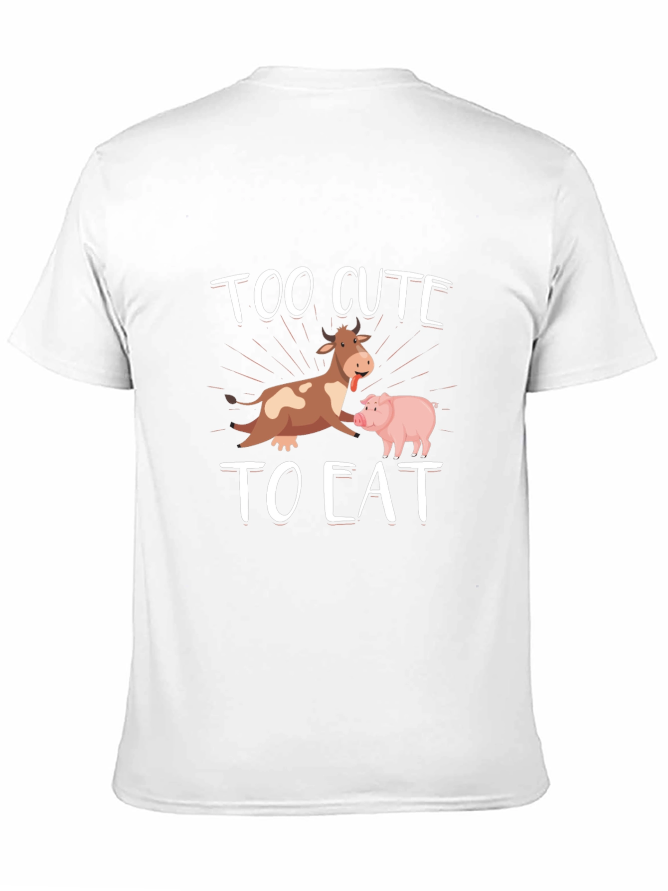 Too Cute To Eat T-Shirt - Farm Animal Tee