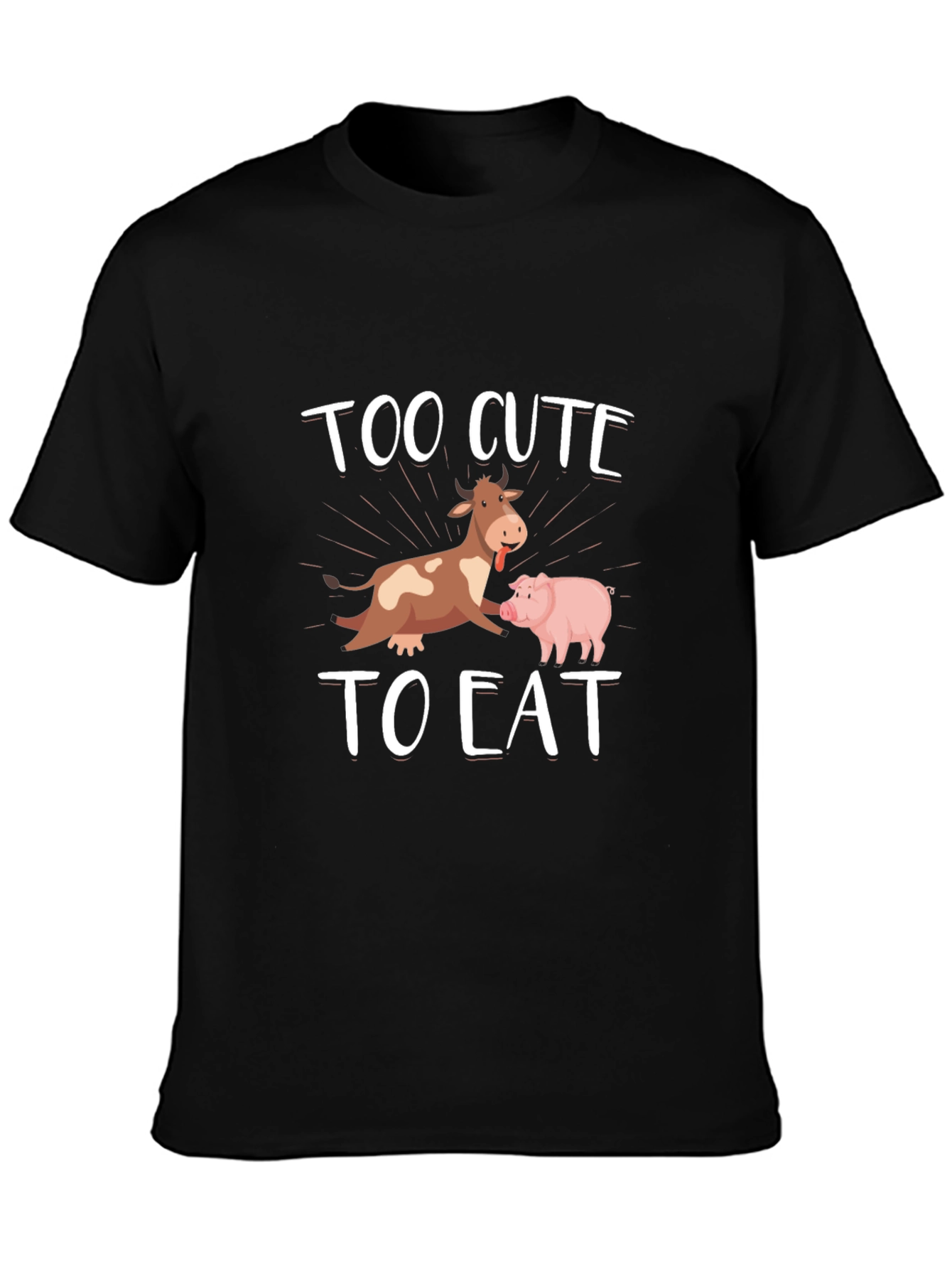 Too Cute To Eat T-Shirt - Farm Animal Tee