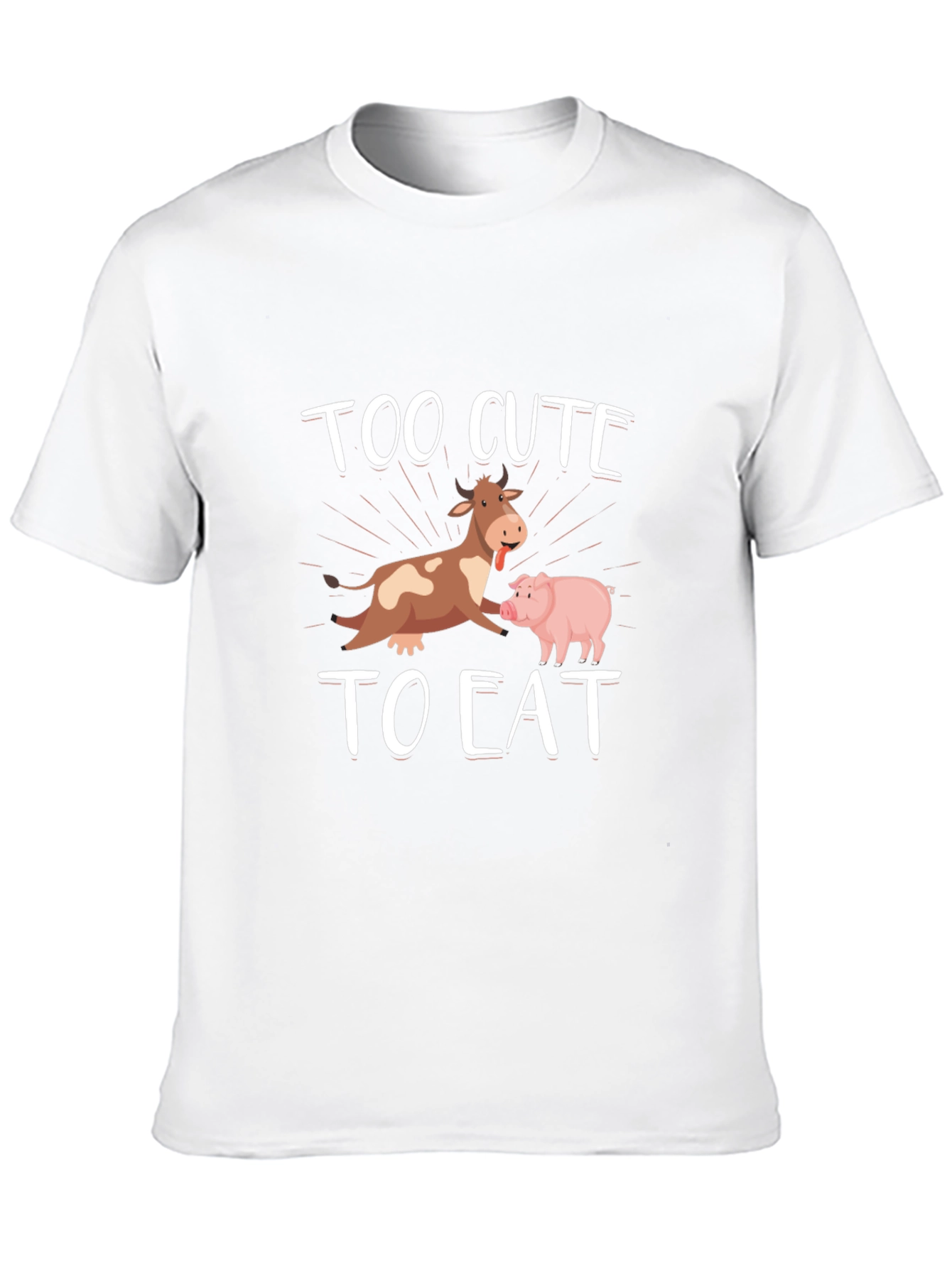 Too Cute To Eat T-Shirt - Farm Animal Tee