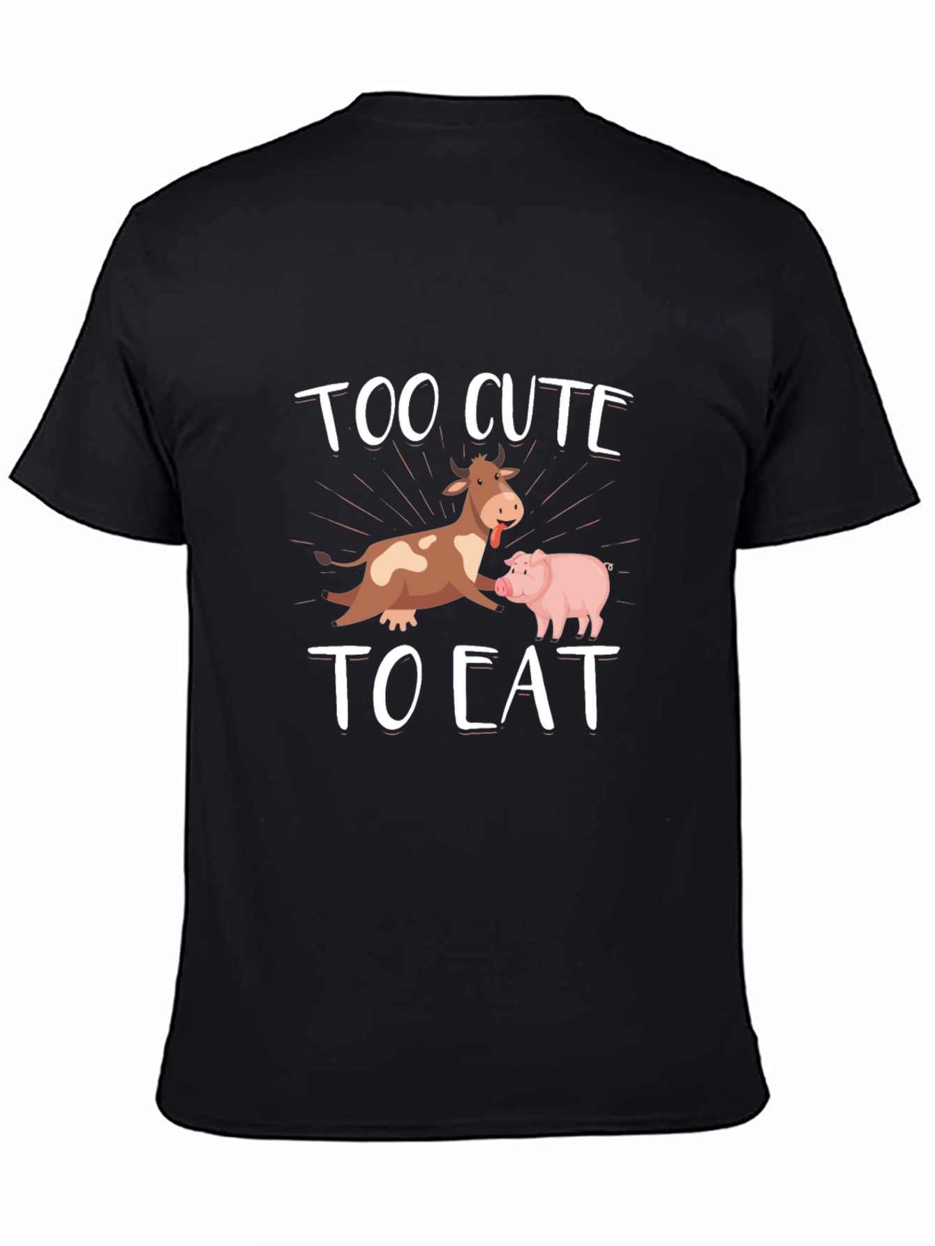 Too Cute To Eat T-Shirt - Farm Animal Tee