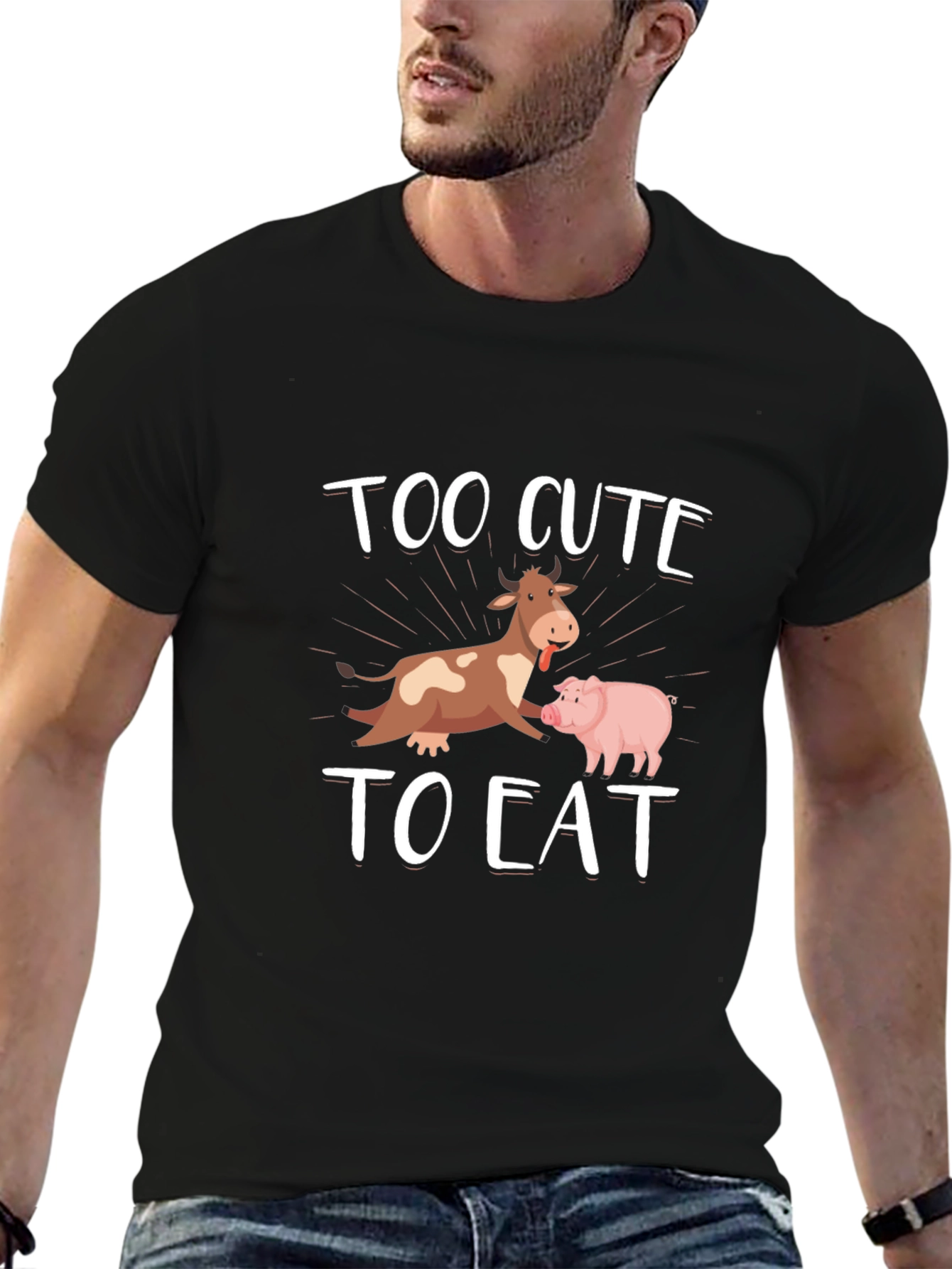 Too Cute To Eat T-Shirt - Farm Animal Tee
