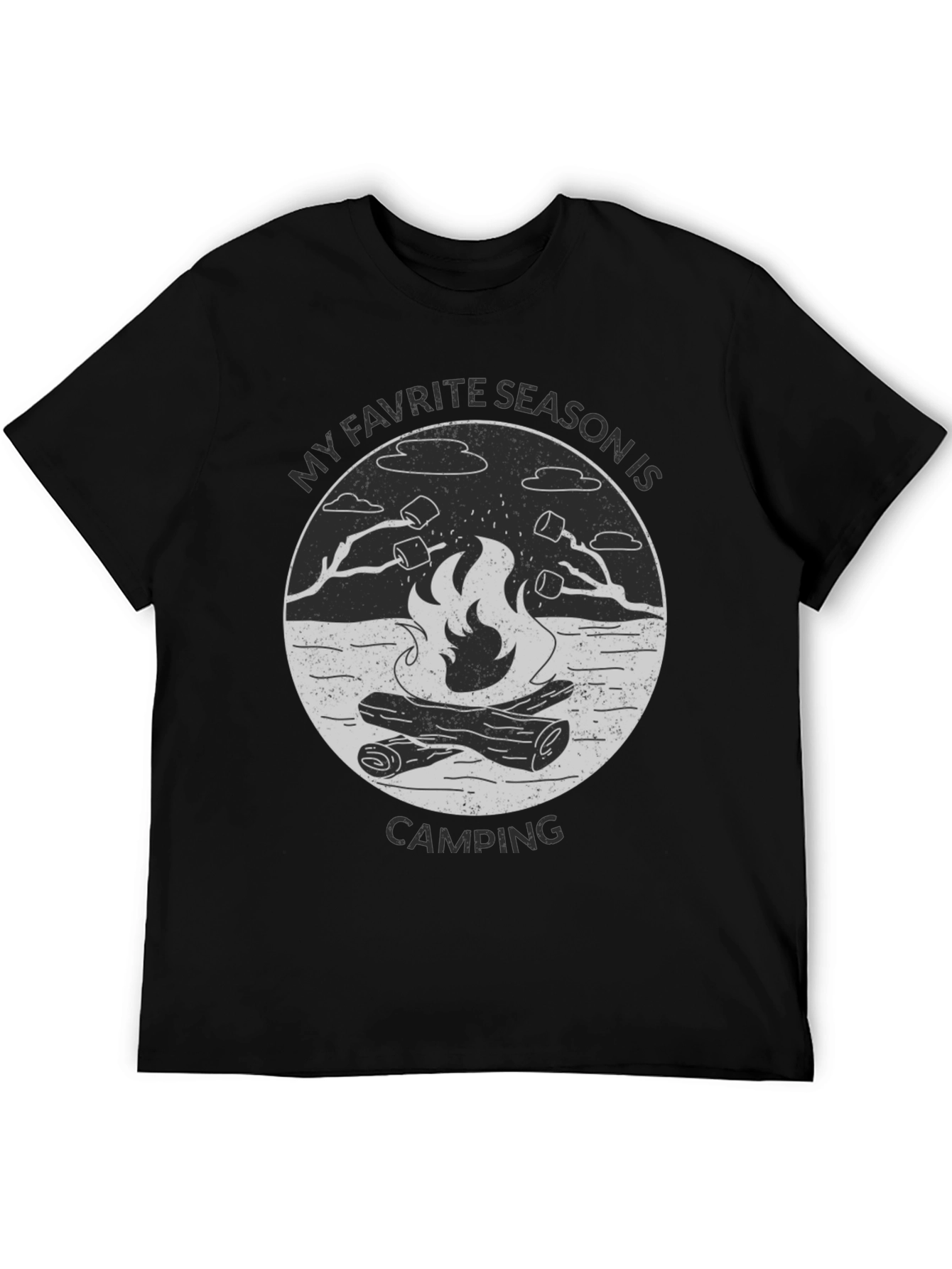 Camping Season T-Shirt - Campfire Graphic Tee