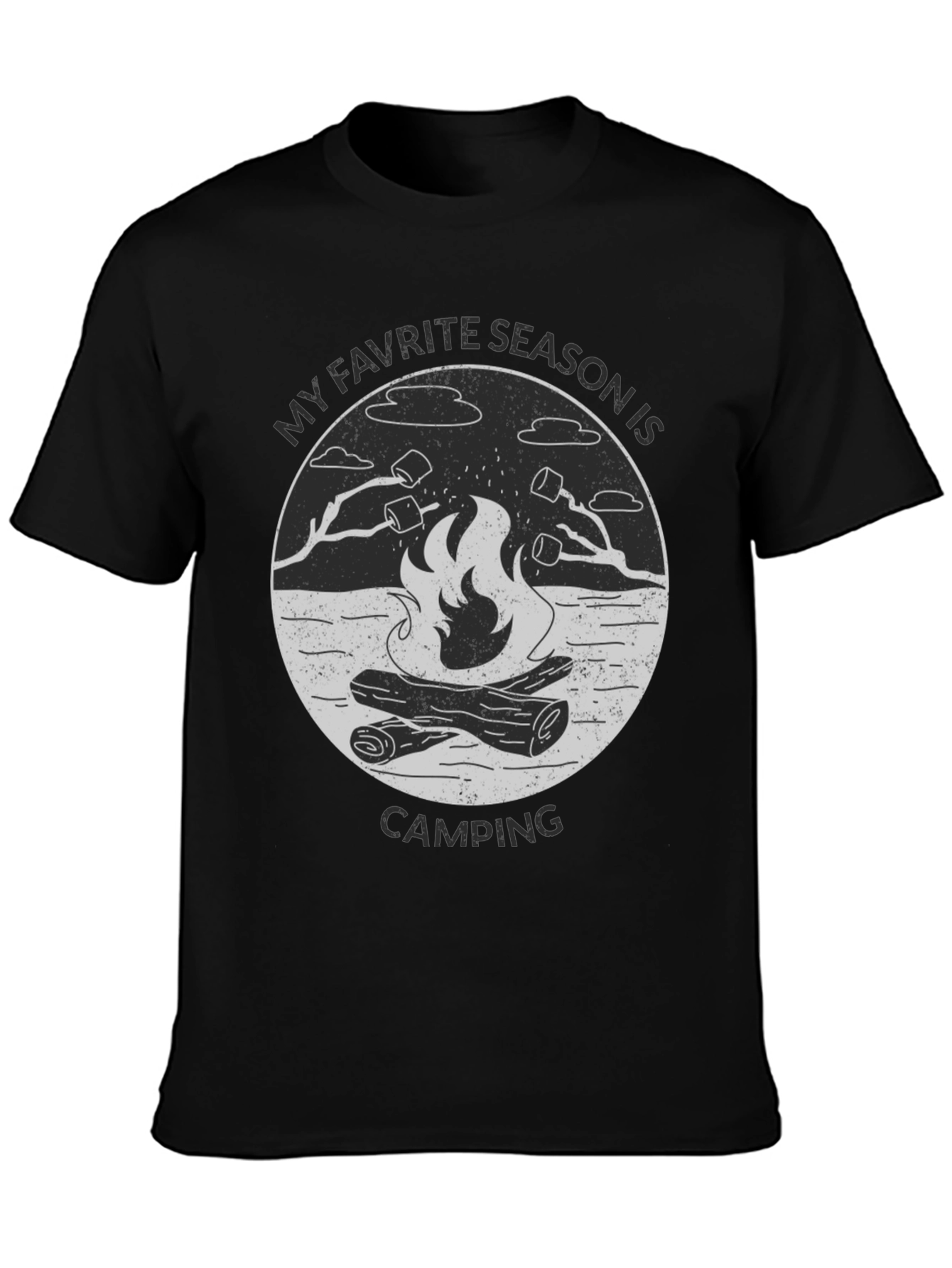 Camping Season T-Shirt - Campfire Graphic Tee
