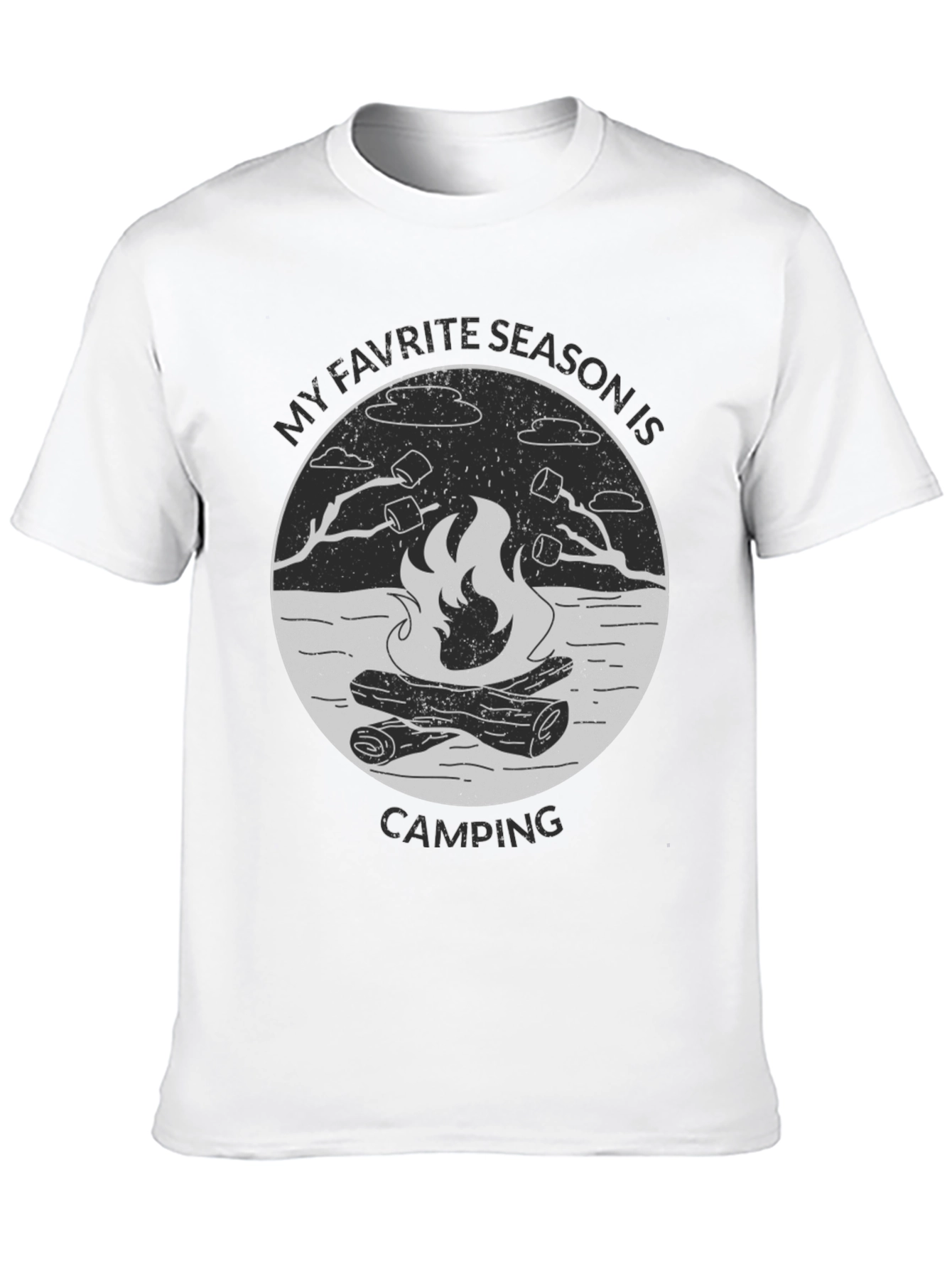 Camping Season T-Shirt - Campfire Graphic Tee
