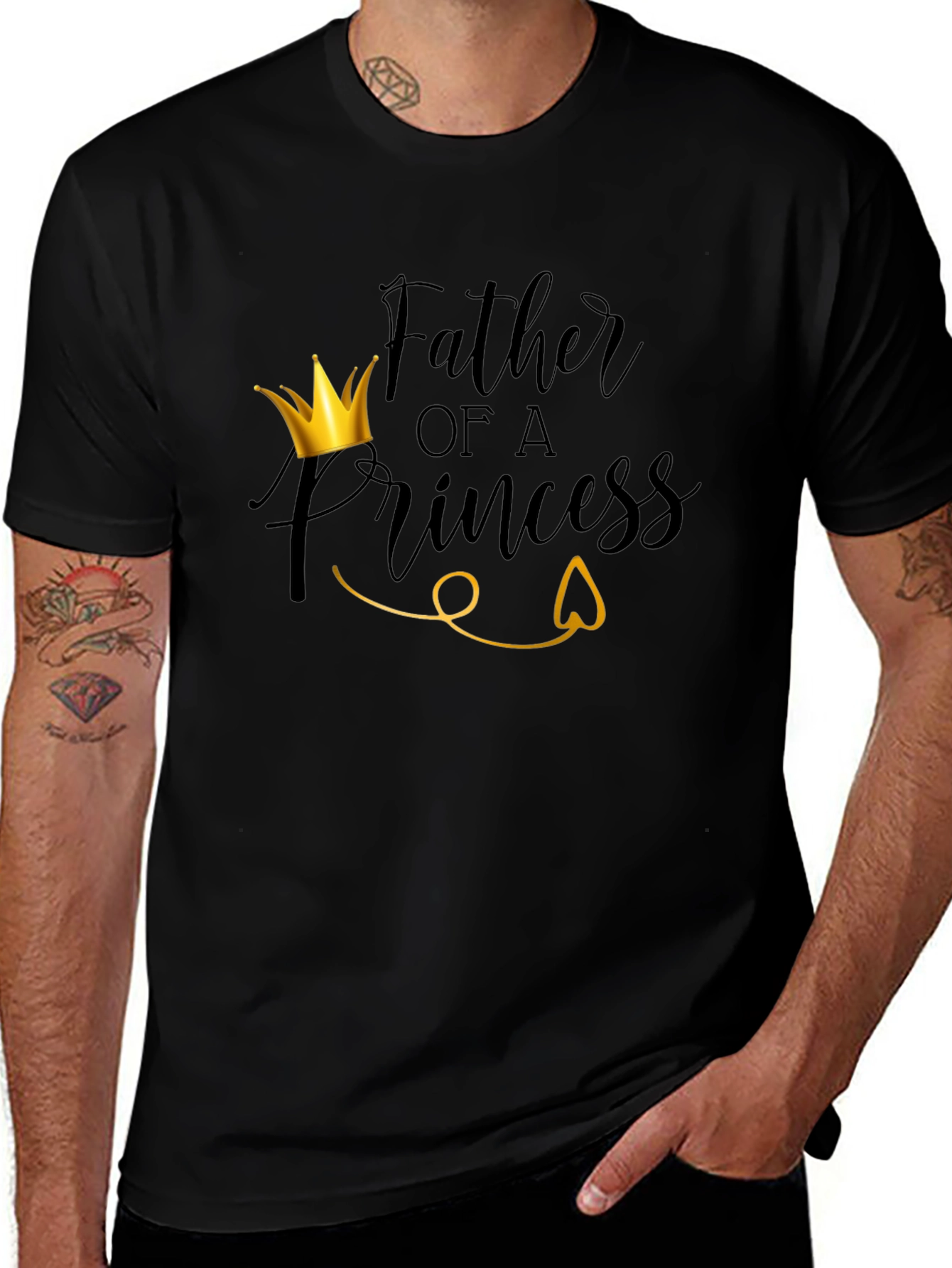 Father of a Princess T-Shirt - Black