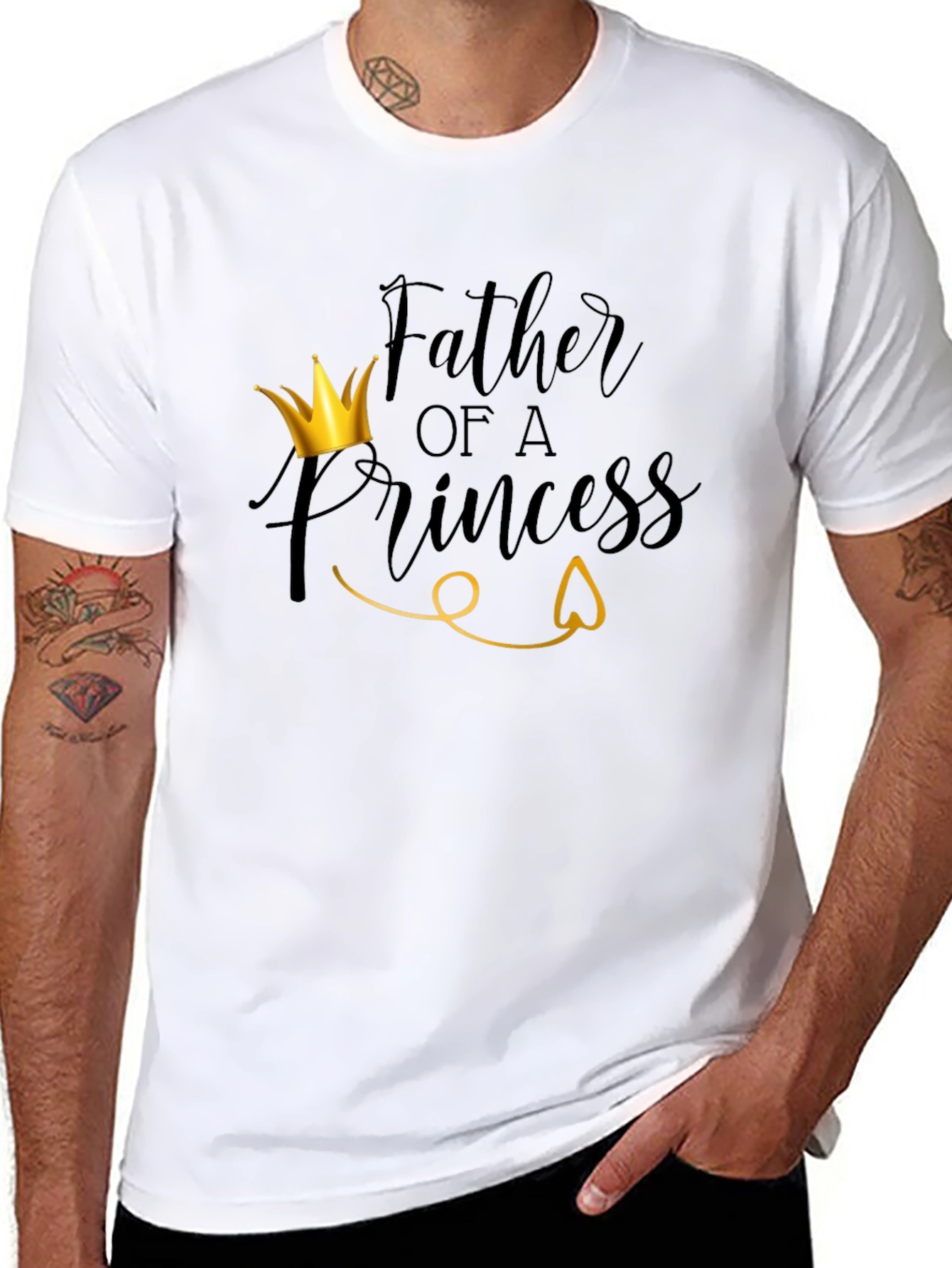 Father of a Princess T-Shirt - Black
