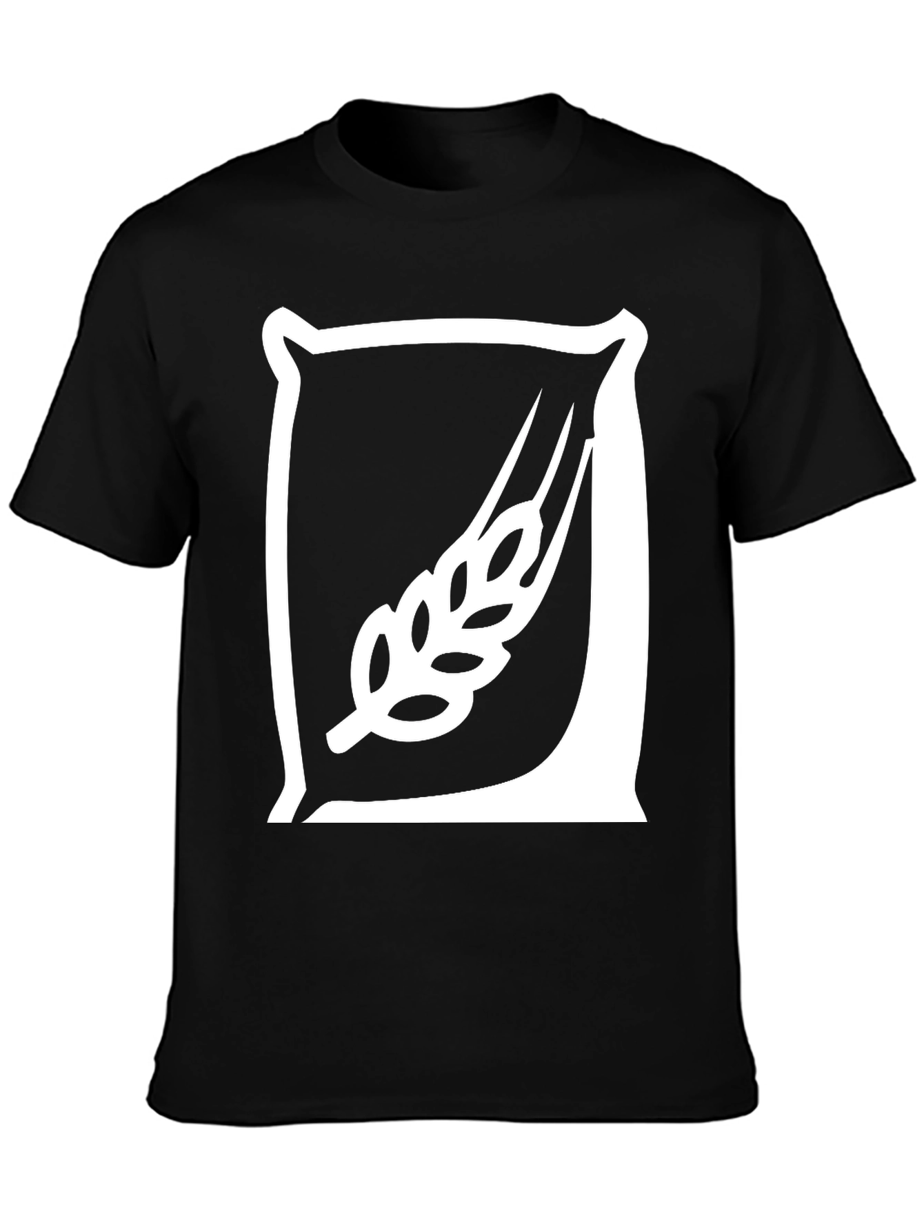 Wheat Sack Graphic Tee - Black Cotton T-Shirt