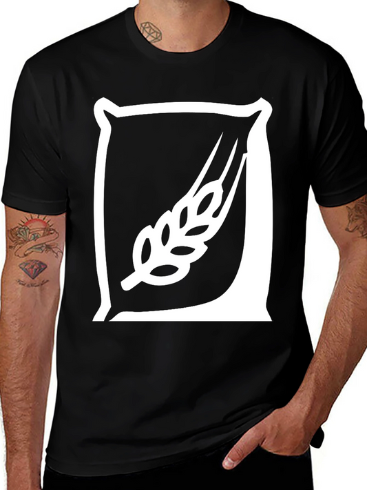Wheat Sack Graphic Tee - Black Cotton T-Shirt