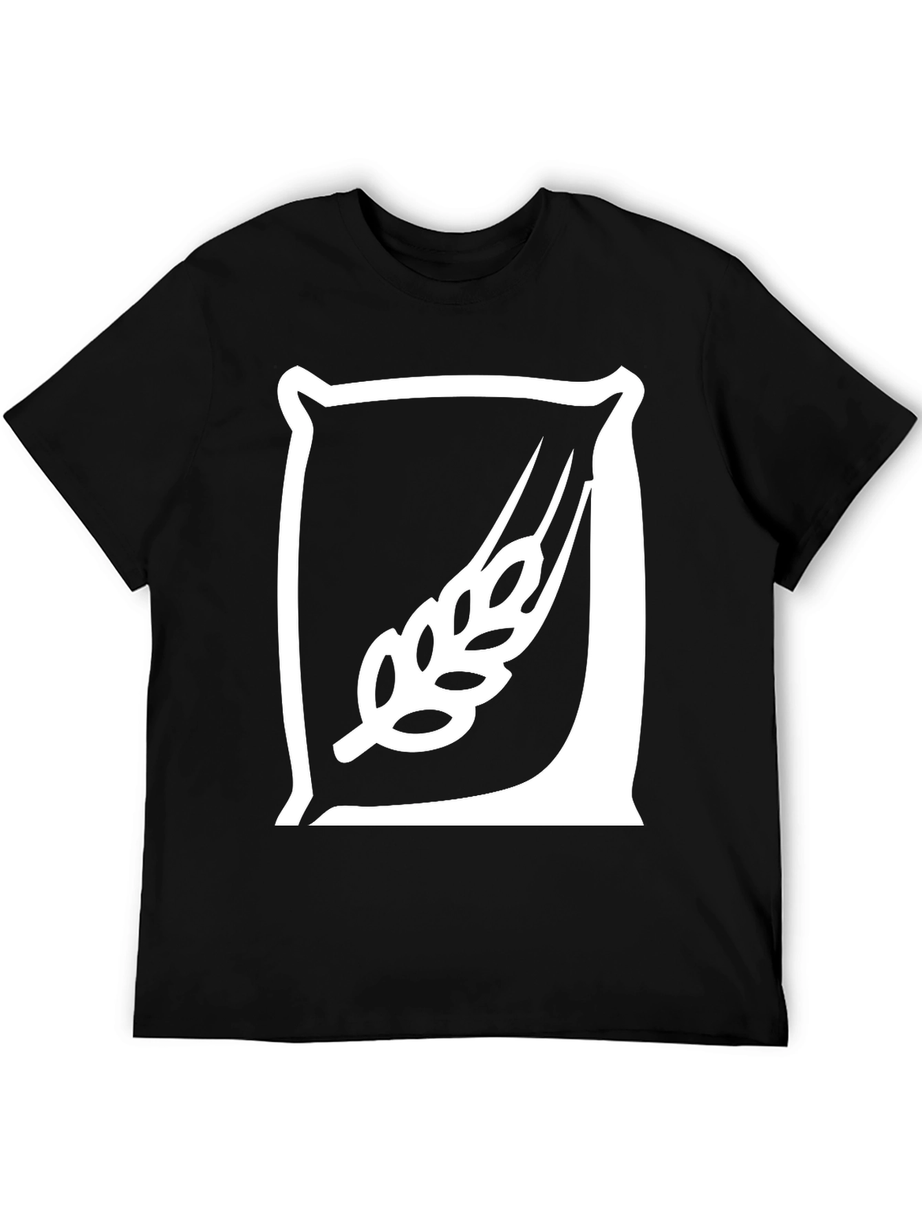 Wheat Sack Graphic Tee - Black Cotton T-Shirt