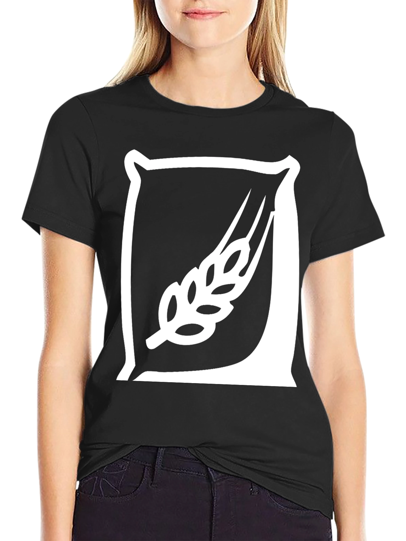 Wheat Sack Graphic Tee - Black Cotton T-Shirt