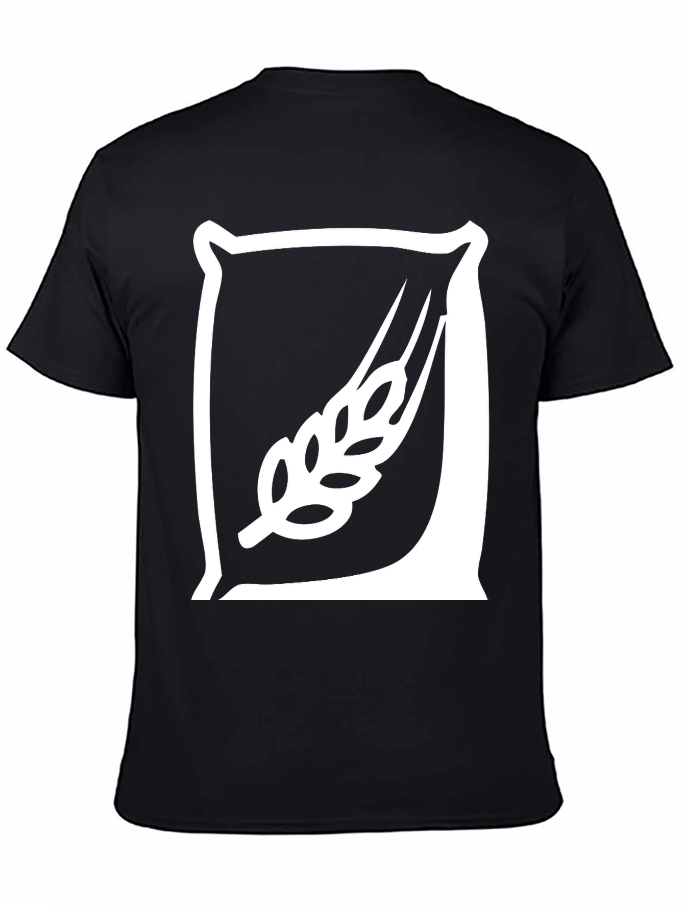 Wheat Sack Graphic Tee - Black Cotton T-Shirt