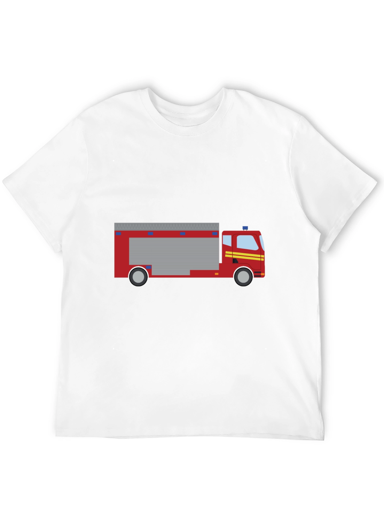 Firetruck Graphic Tee - Black Cotton T-Shirt