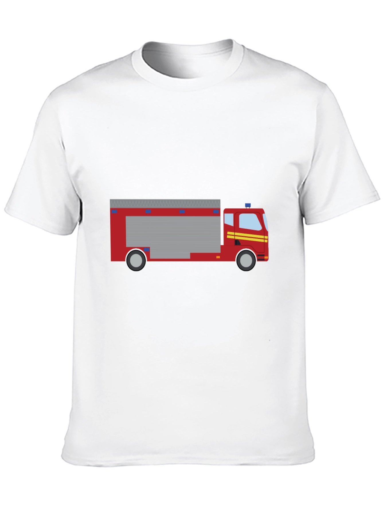 Firetruck Graphic Tee - Black Cotton T-Shirt