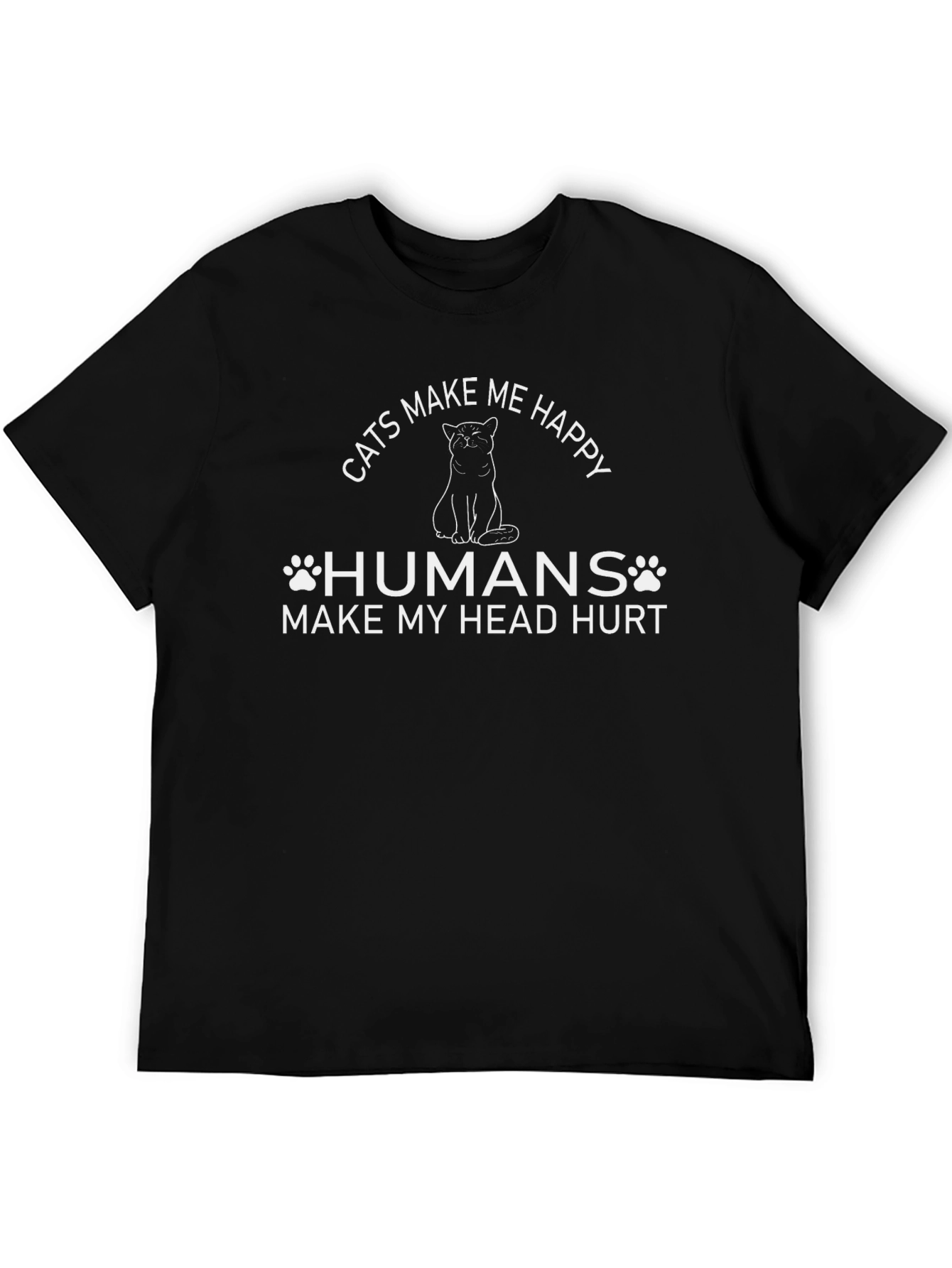 Cats Make Me Happy T-Shirt - Soft Cotton Tee