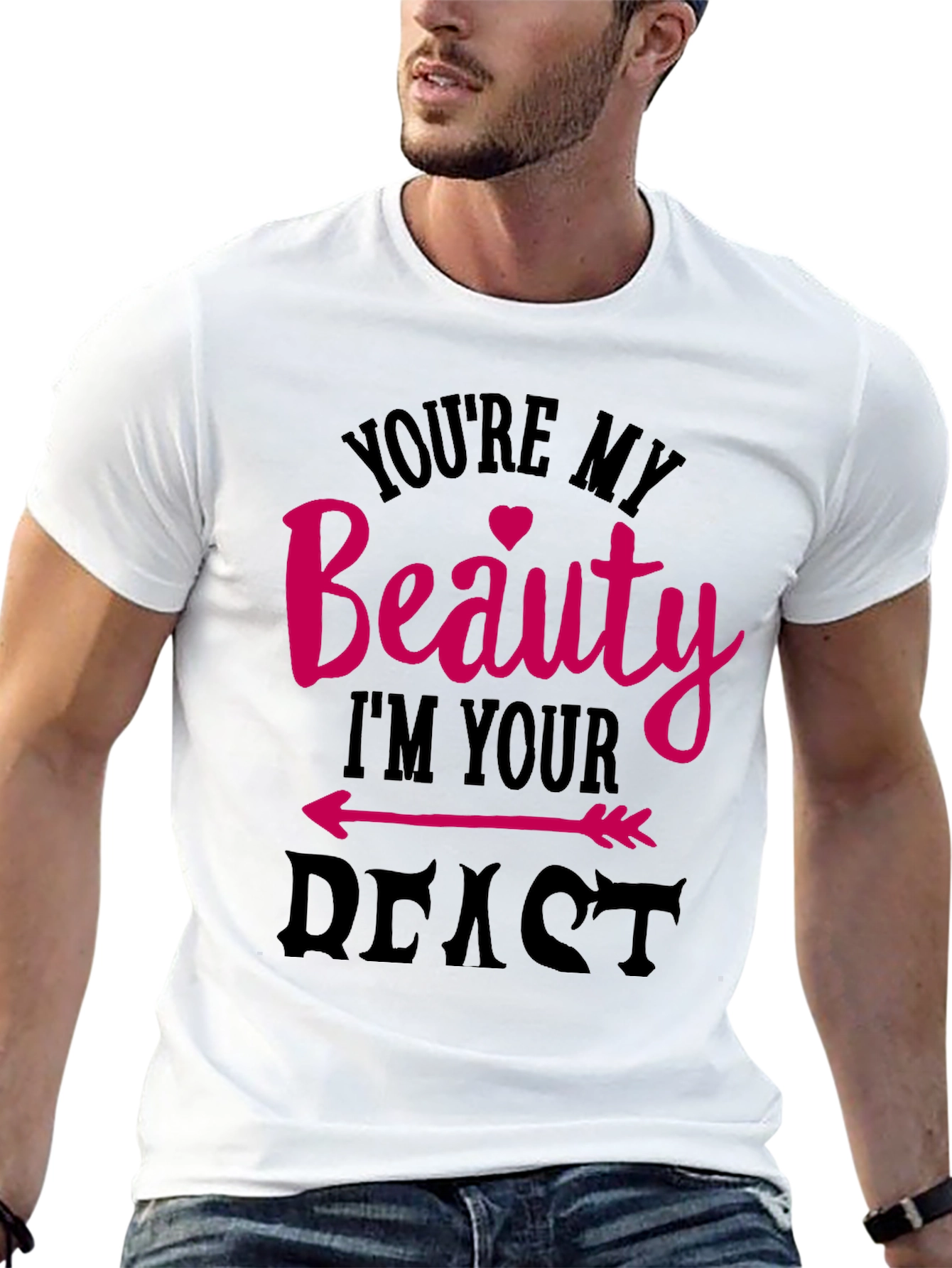 Beauty and Beast Graphic T-Shirt - Couples Tee