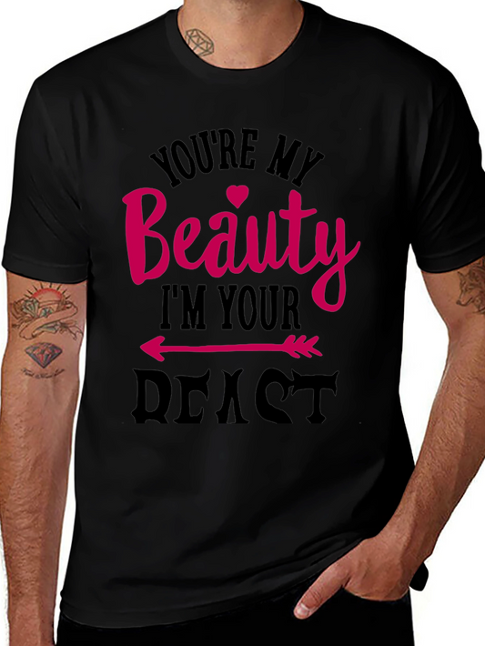 Beauty and Beast Graphic T-Shirt - Couples Tee