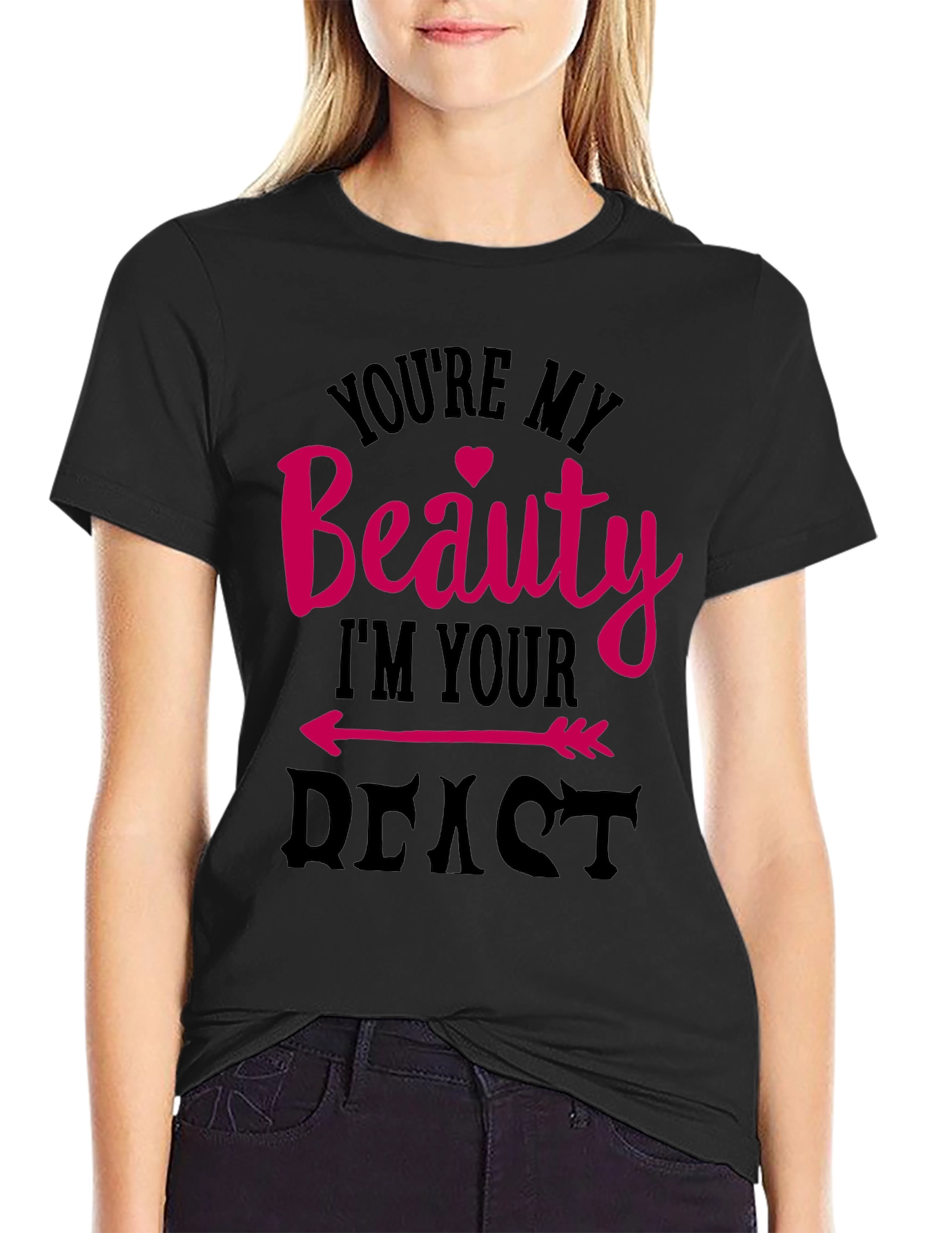 Beauty and Beast Graphic T-Shirt - Couples Tee