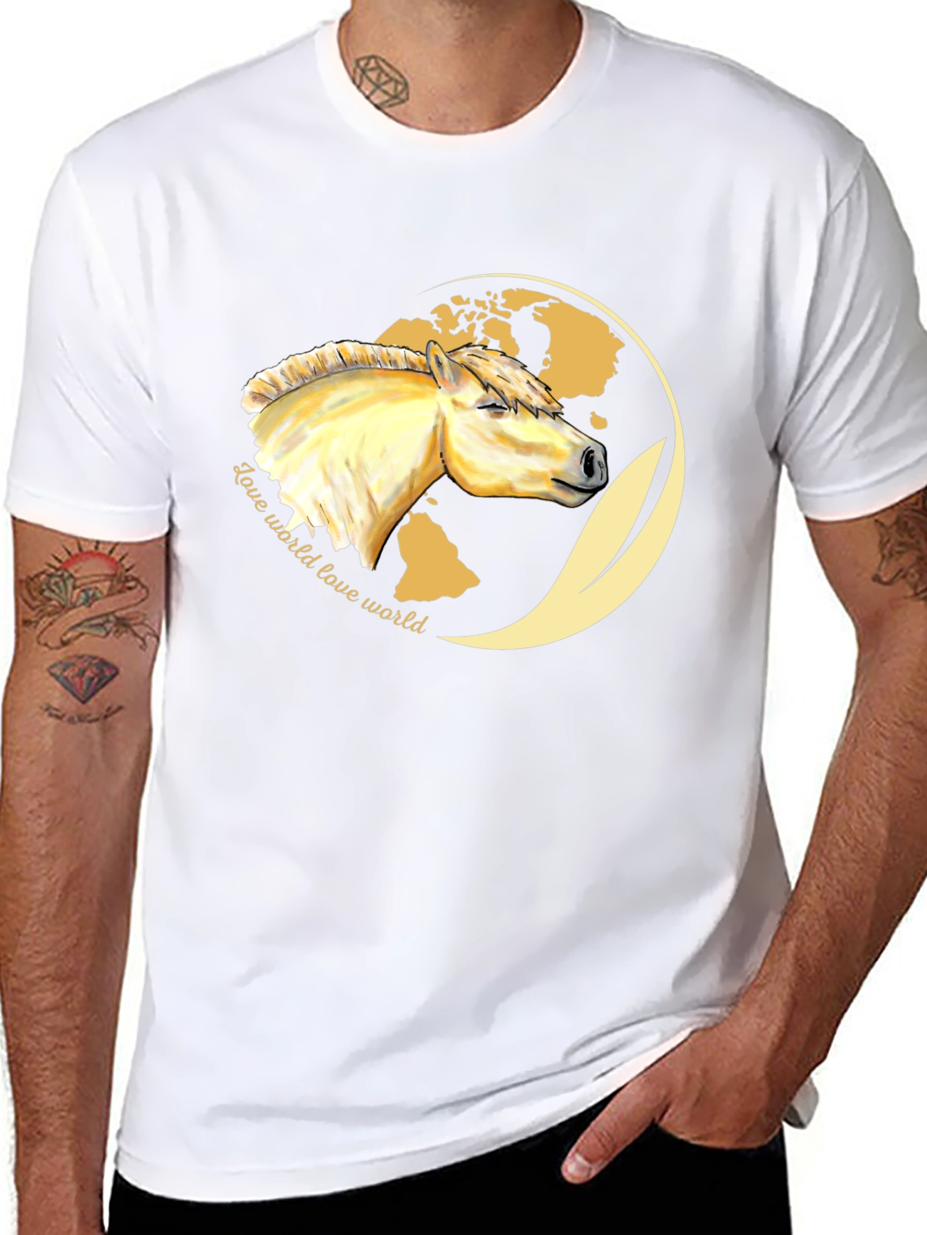 Love World Horse Graphic T-Shirt